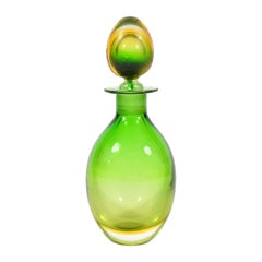 Vintage 1950s Italian Murano Decanter in the Style of Flavio Poli