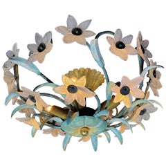 1950s Italian Murano Glass Ceiling Light or Flush Mount