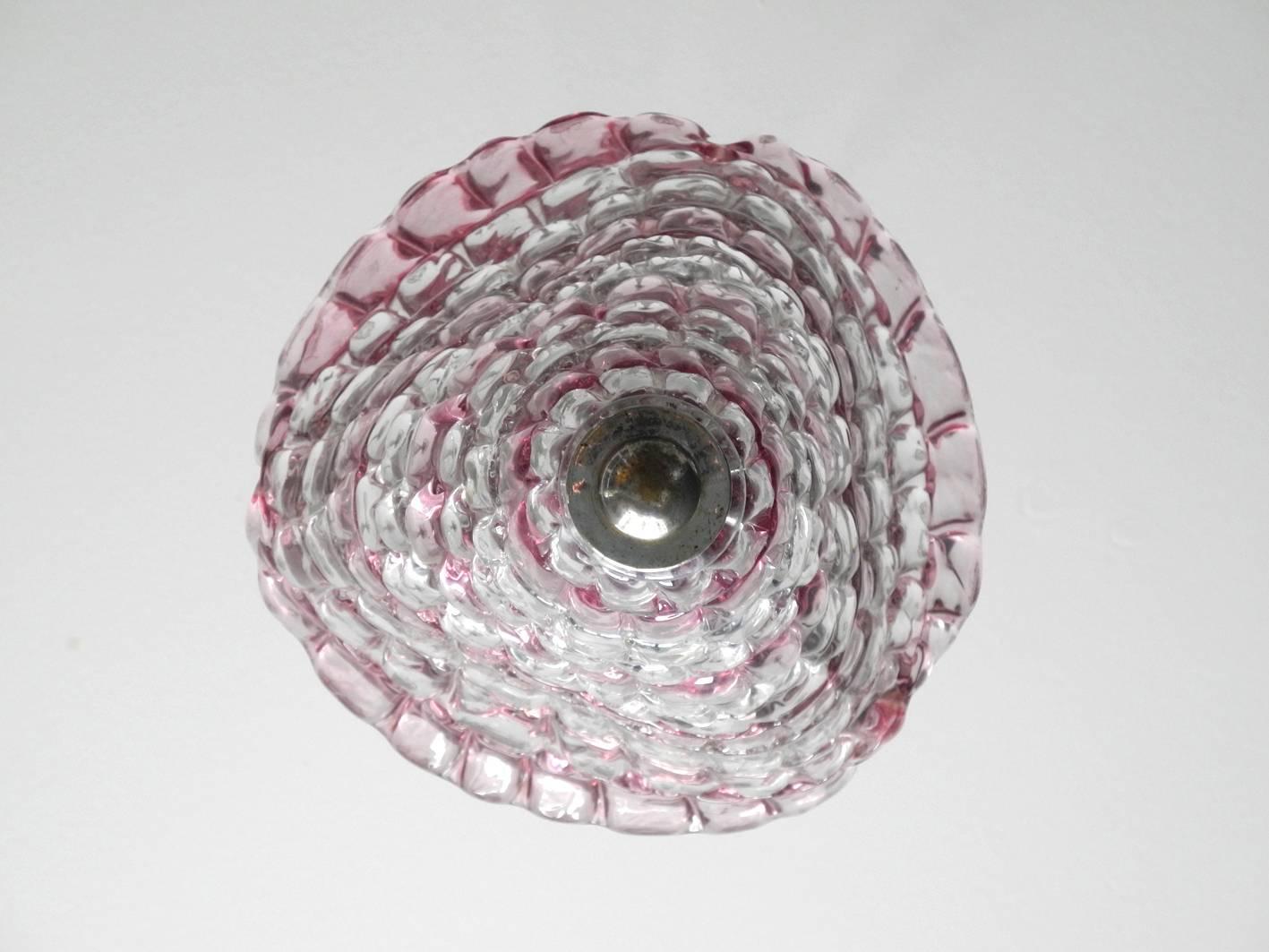 1950s Italian Murano Glass Pendant Lamp, Barovier & Toso, Mid-Century Modern 2