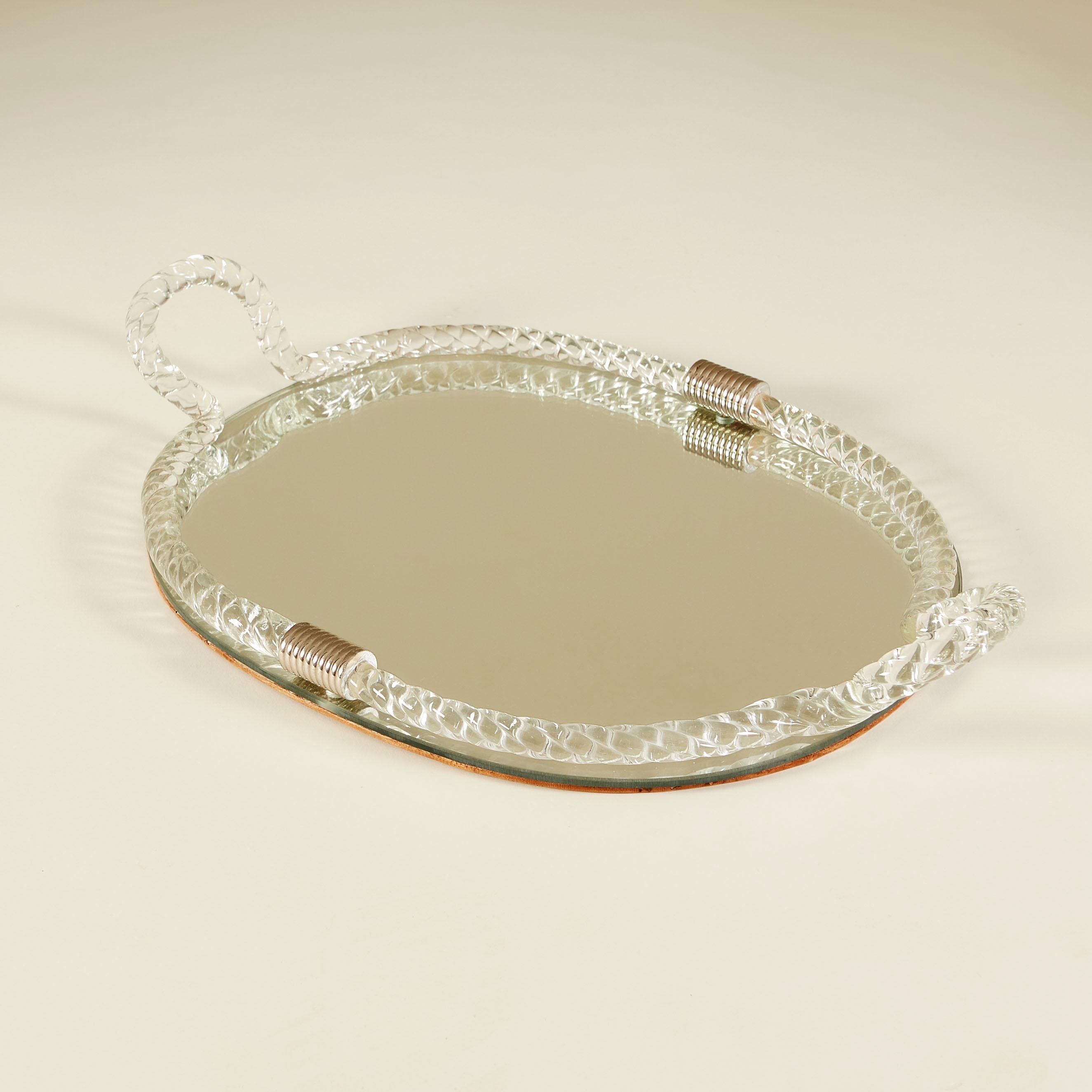 1950s' Italian Murano Rope Tray In Good Condition In London, GB