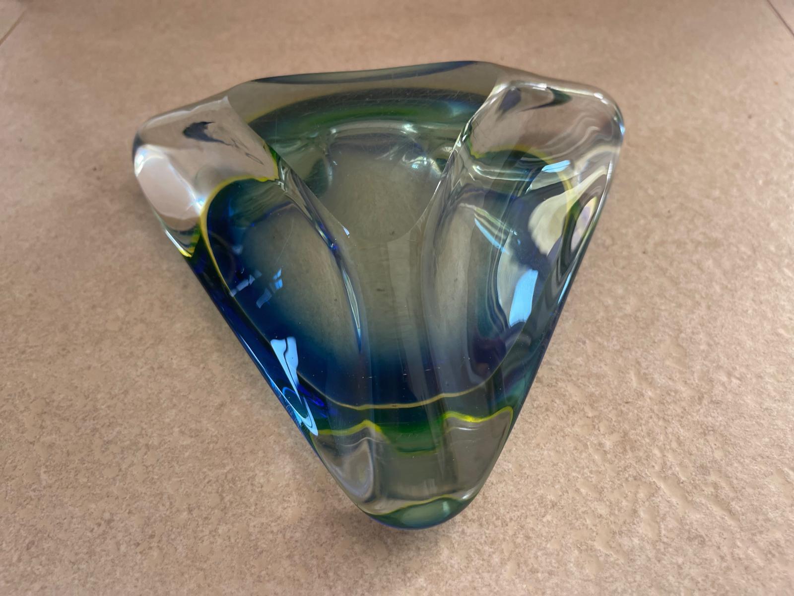 Cuenco decorativo de cristal de Murano Sommerso italiano de los años 50 en Bueno estado para la venta en Paris, FR