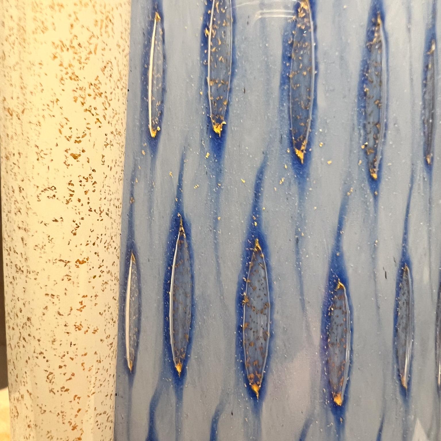 1950er Jahre Italienisch Murano venezianischen Kunstglas blau Tischlampe im Angebot 6