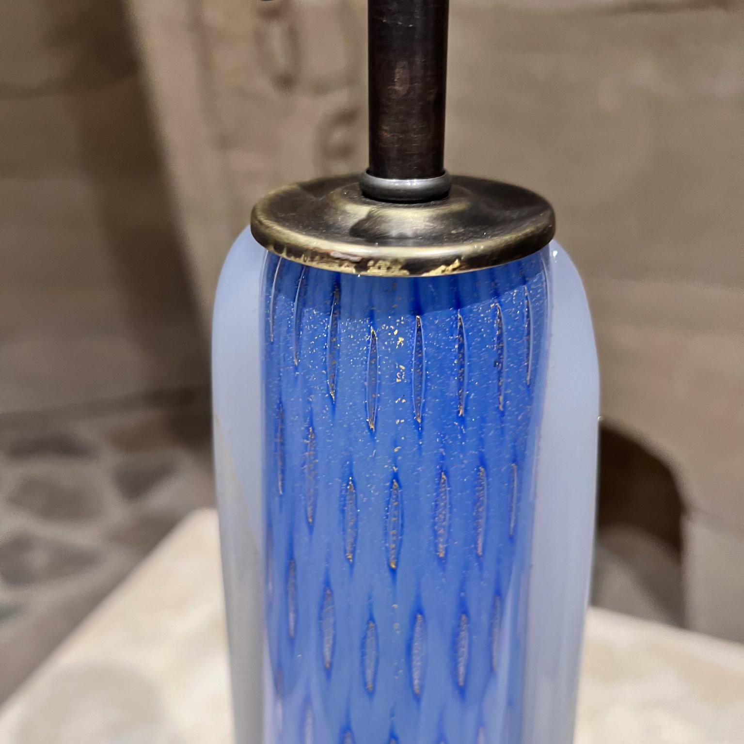1950er Jahre Italienisch Murano venezianischen Kunstglas blau Tischlampe (Moderne der Mitte des Jahrhunderts) im Angebot