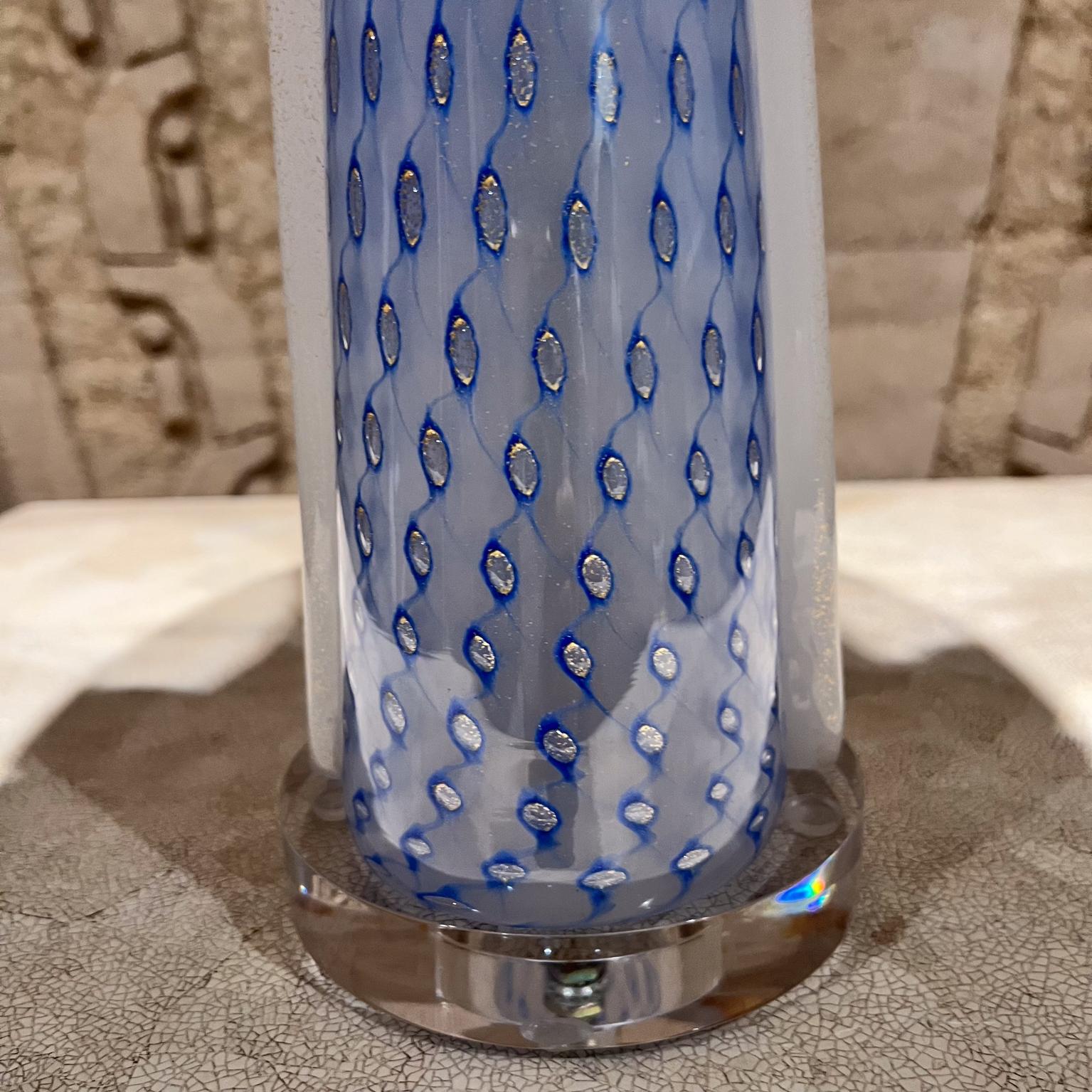 1950er Jahre Italienisch Murano venezianischen Kunstglas blau Tischlampe (Mitte des 20. Jahrhunderts) im Angebot