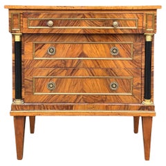 1950s Italian Neo-Classical Style Walnut Chest / Commode / Side Table