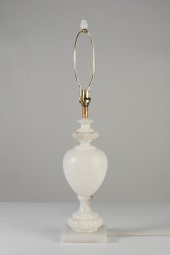1950s Italian Neoclassical Alabaster Vase Urn Baluster Marbro Style Lamp