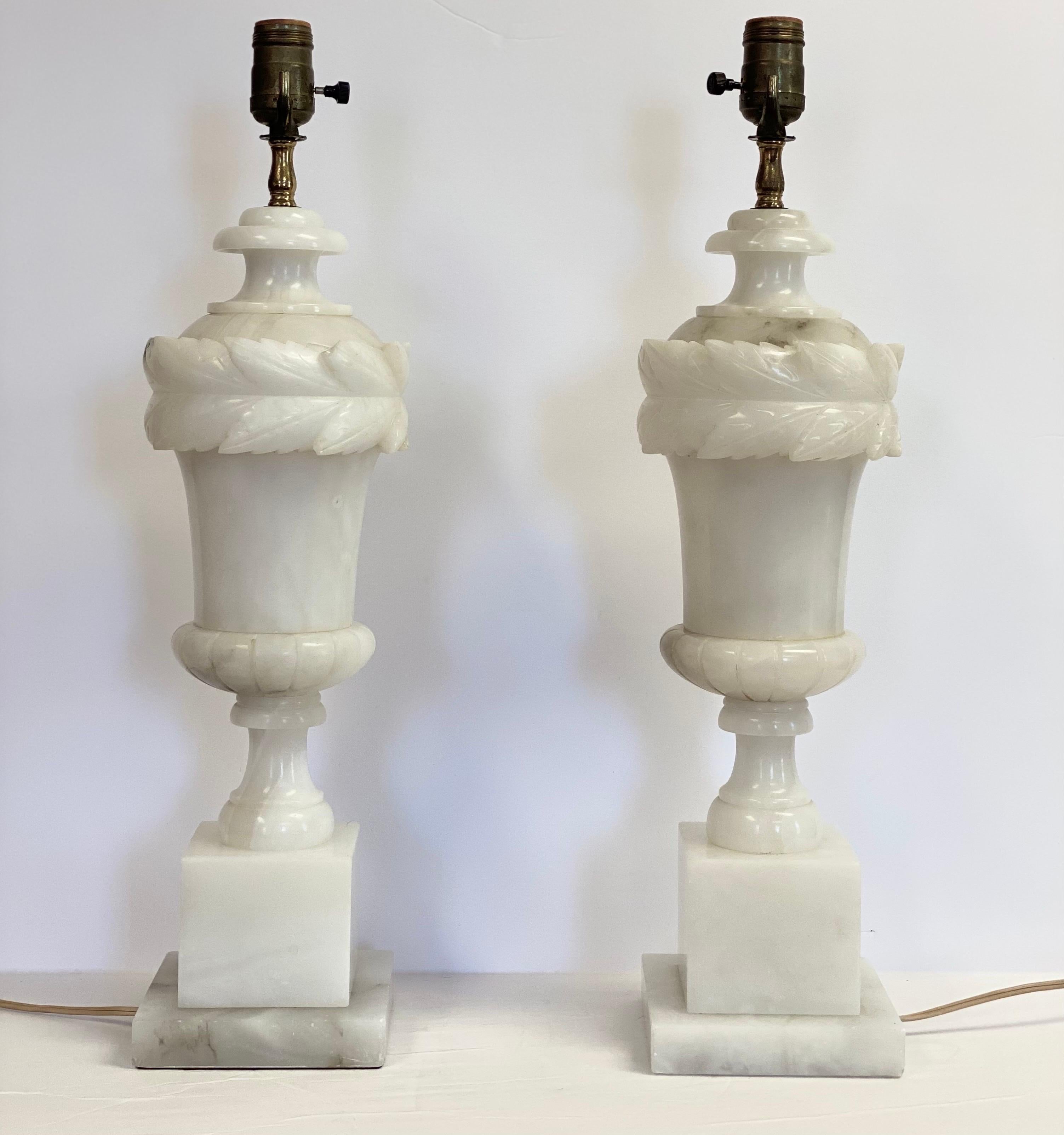white marble lamps