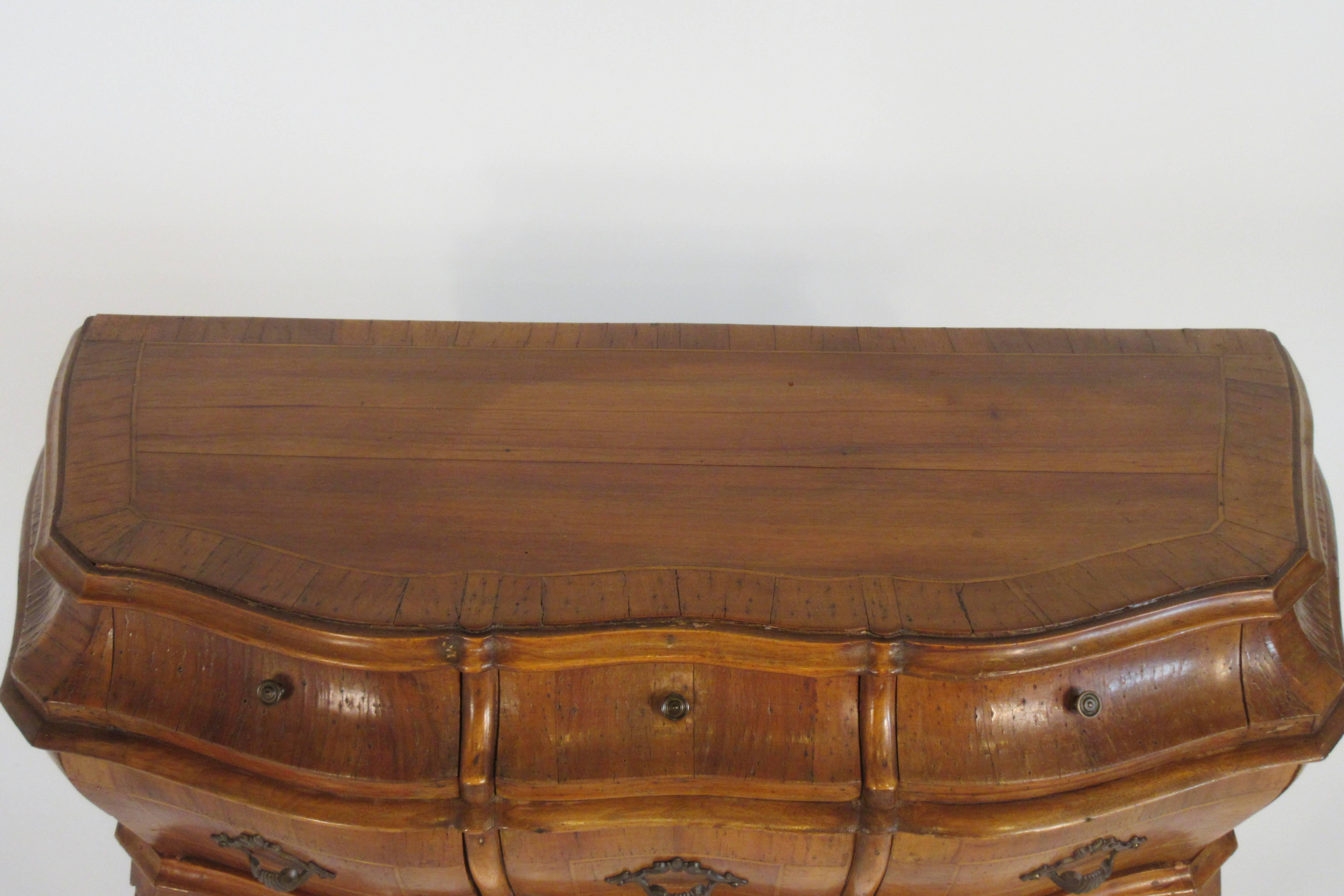 Mid-20th Century 1950s Italian Olive Wood Bombay Chest