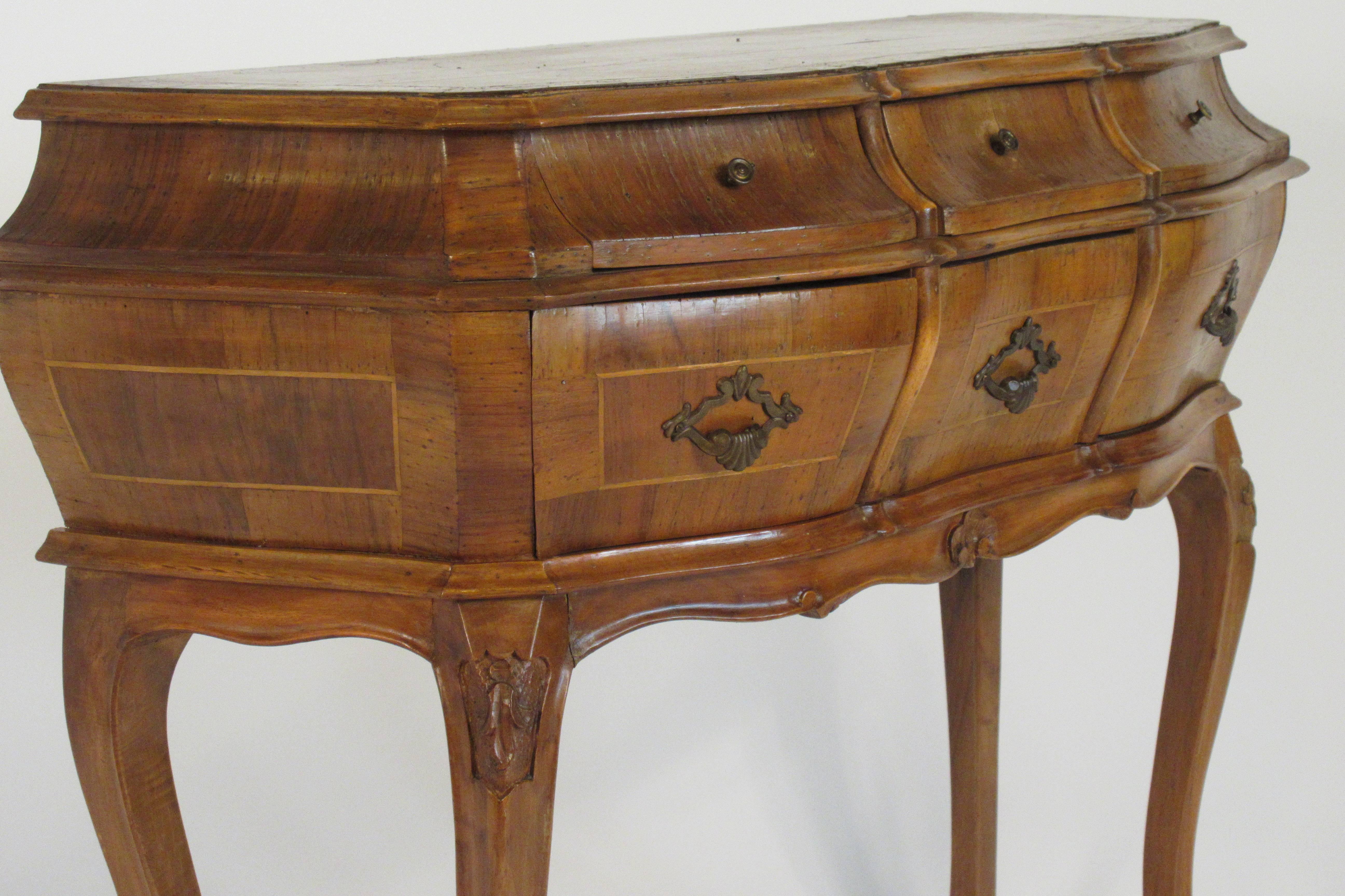 1950s Italian Olive Wood Bombay Chest 1