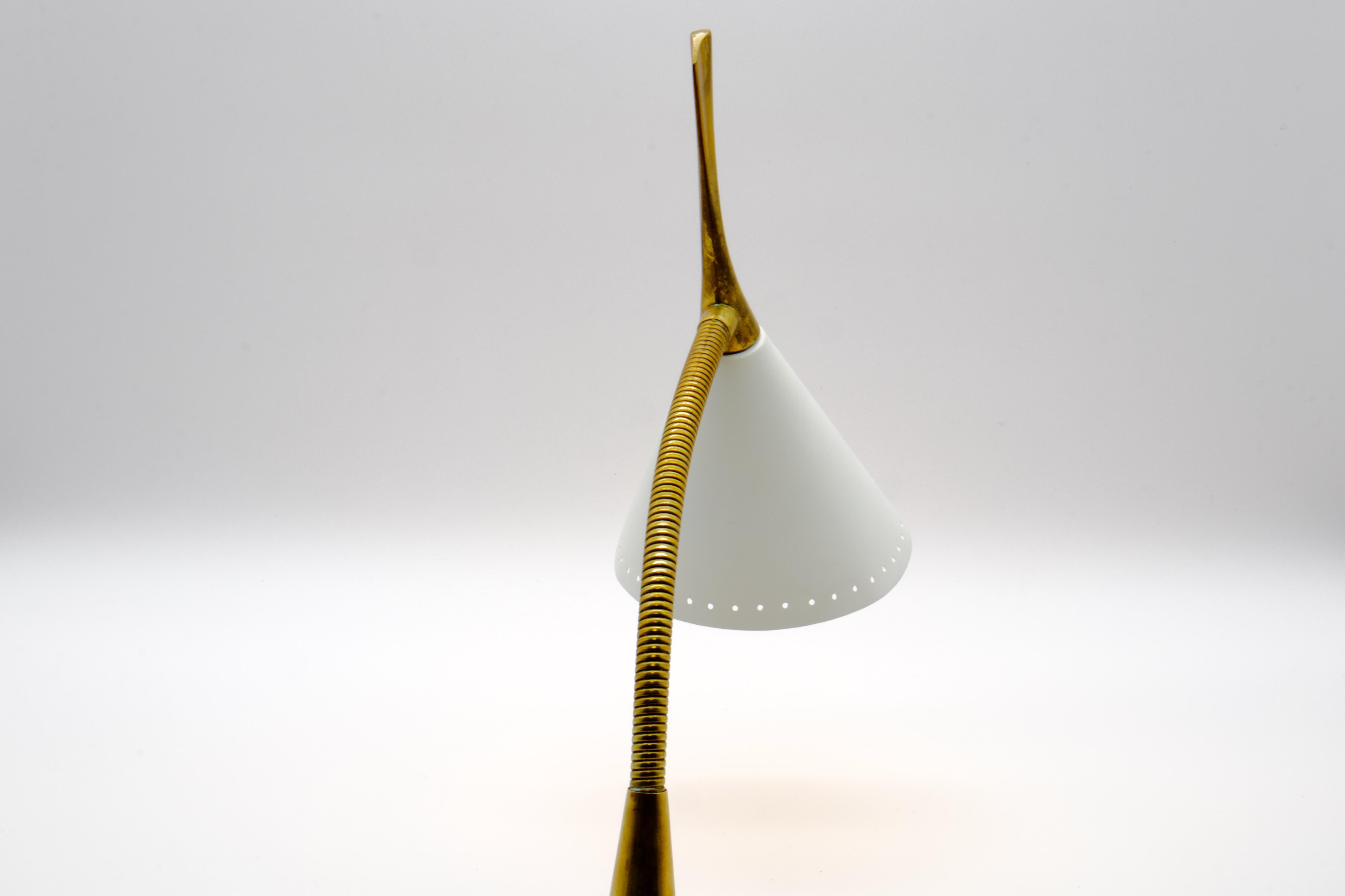 1950s Italian Oscar Torlasco Table Lamp Brass, Marble Base en vente 3