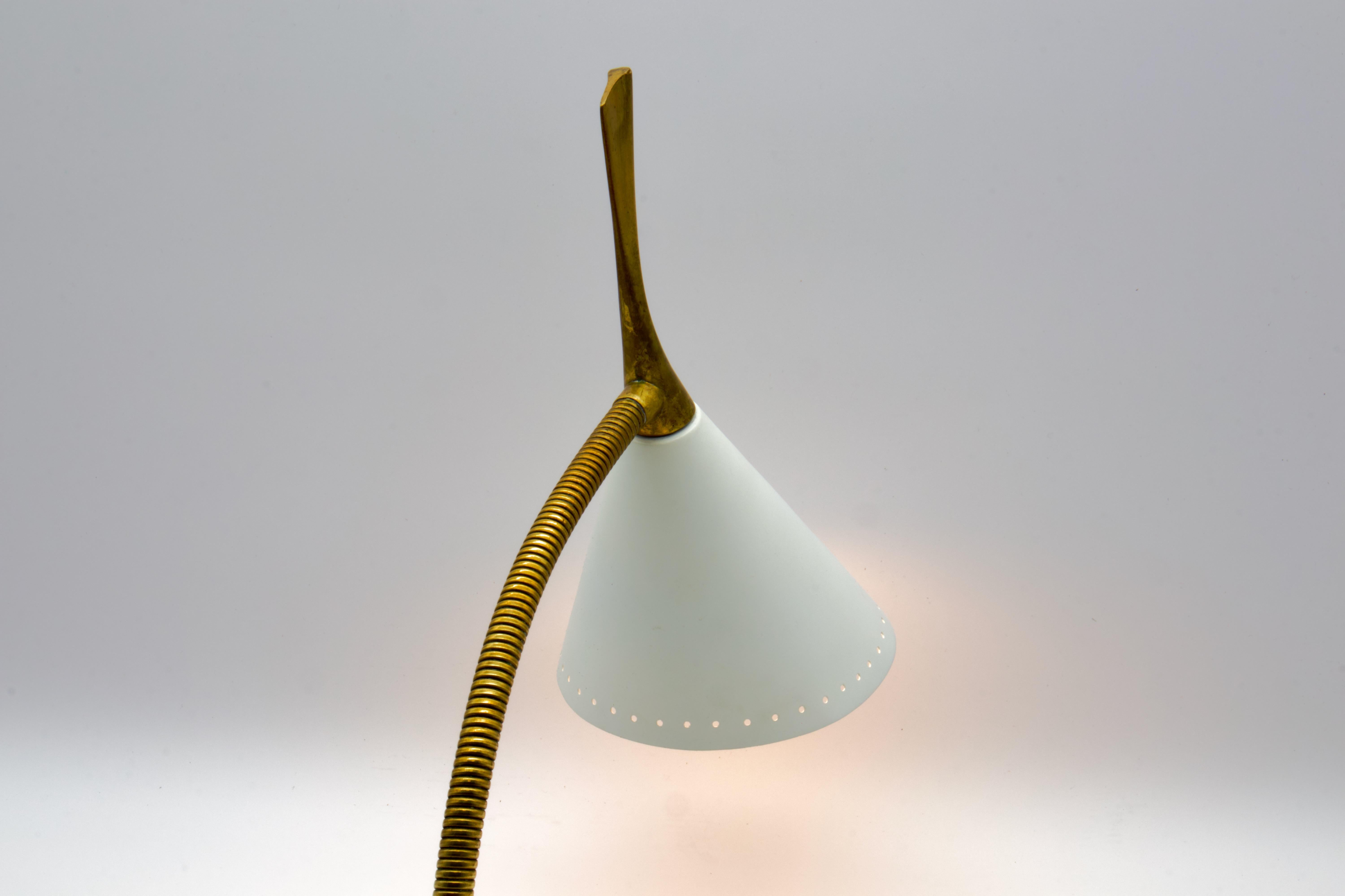 1950s Italian Oscar Torlasco Table Lamp Brass, Marble Base For Sale 7