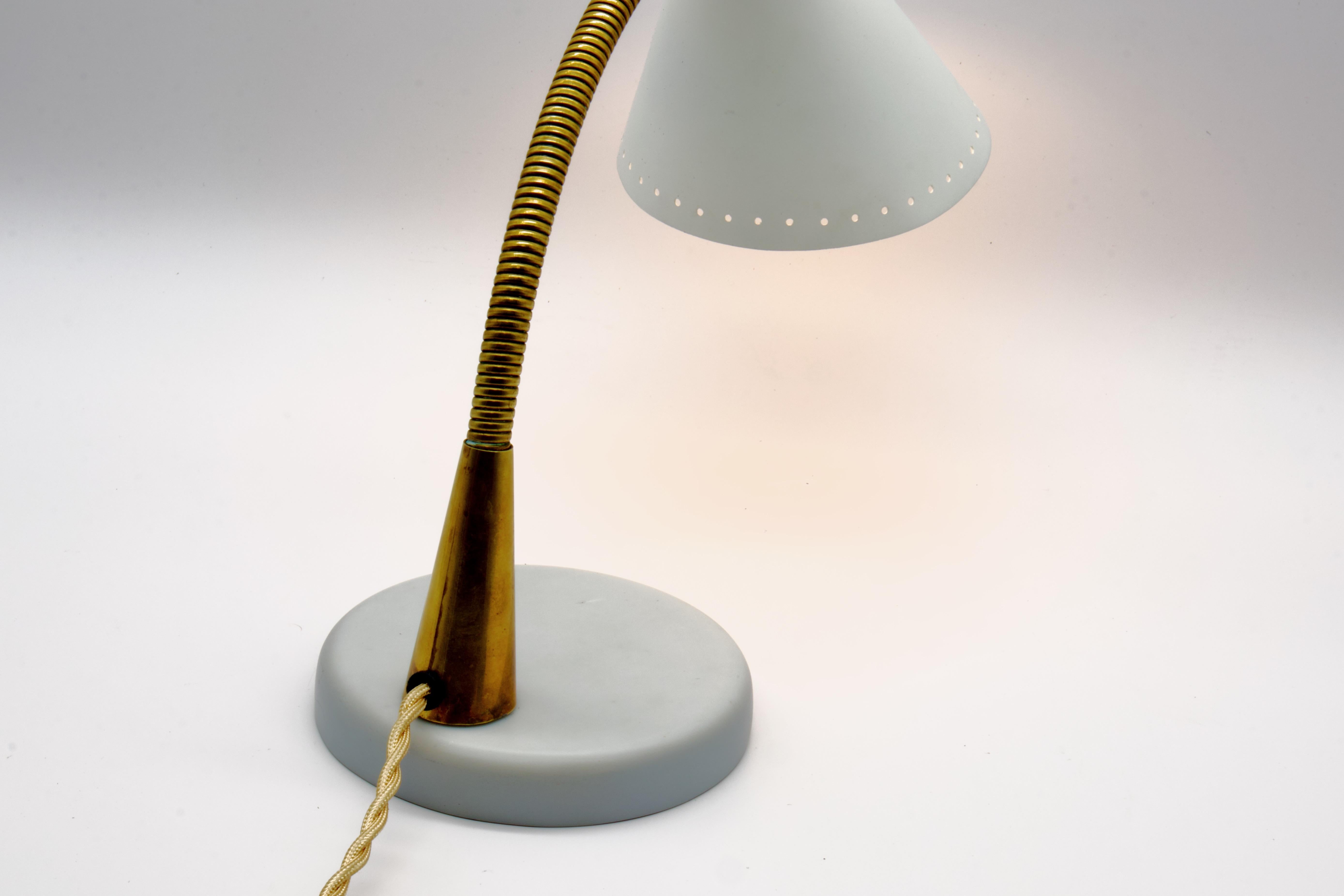 1950s Italian Oscar Torlasco Table Lamp Brass, Marble Base For Sale 8