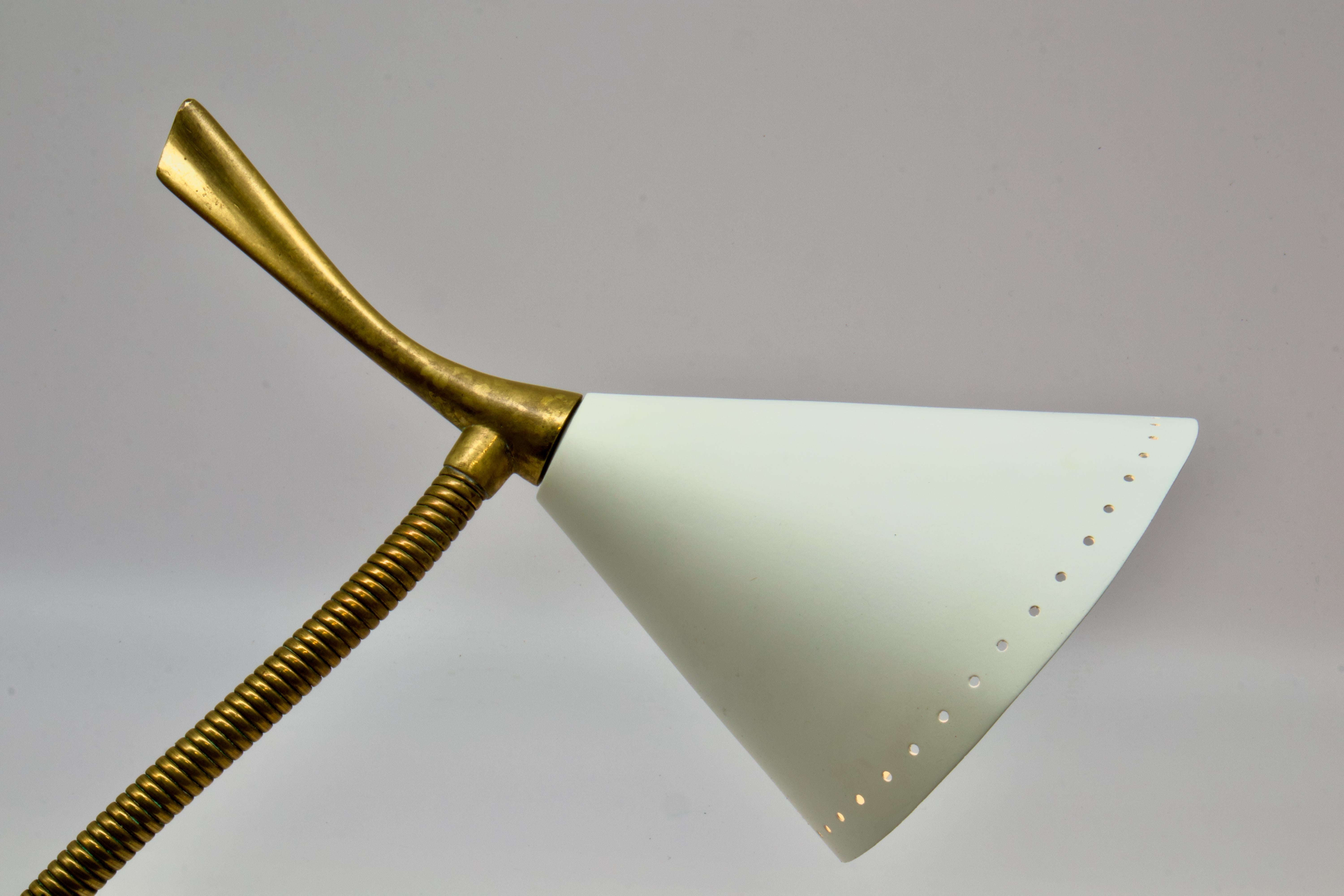 1950s Italian Oscar Torlasco Table Lamp Brass, Marble Base en vente 8