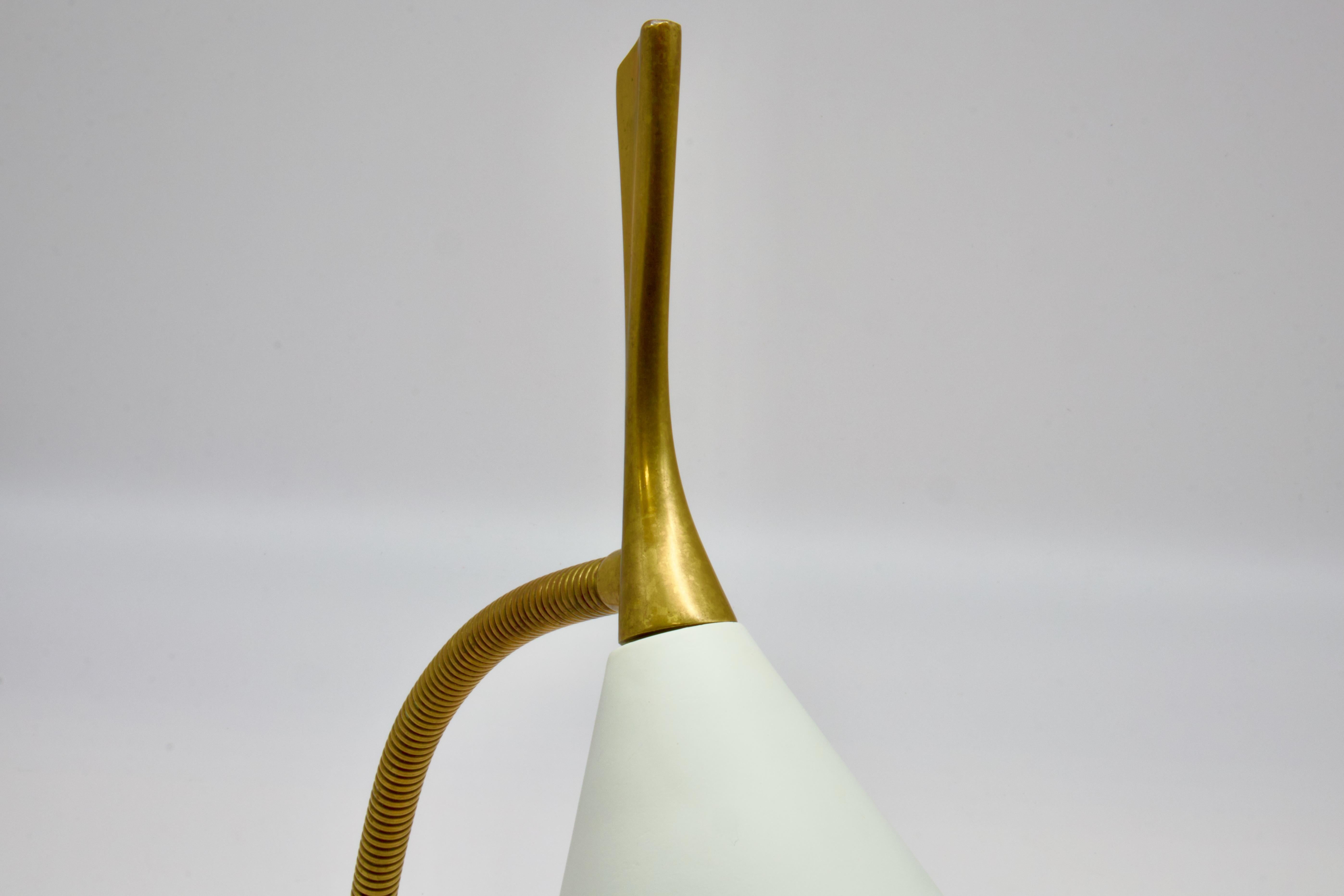 1950s Italian Oscar Torlasco Table Lamp Brass, Marble Base For Sale 11