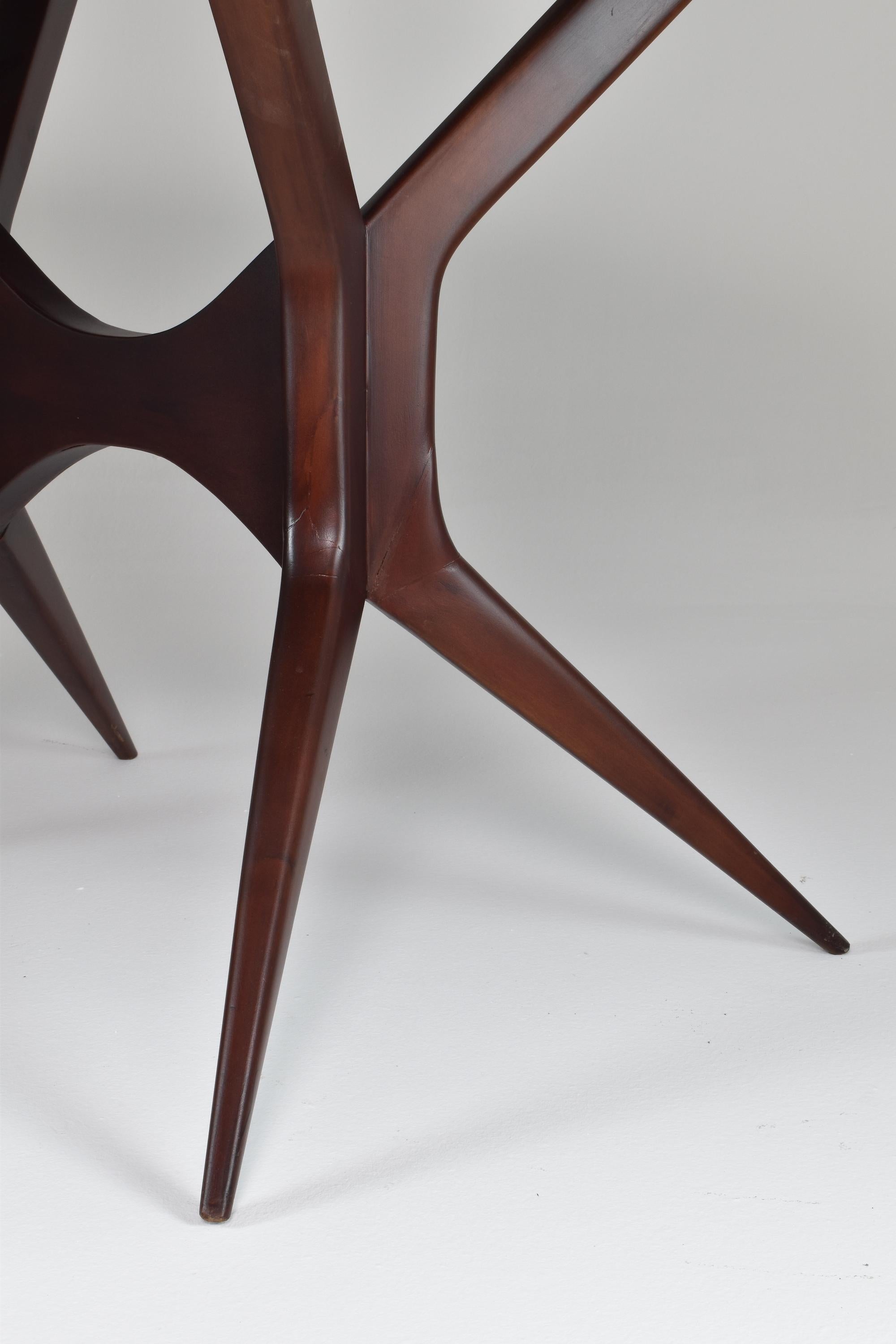 Oak 1950's Italian Oval Table Ico Parisi Style