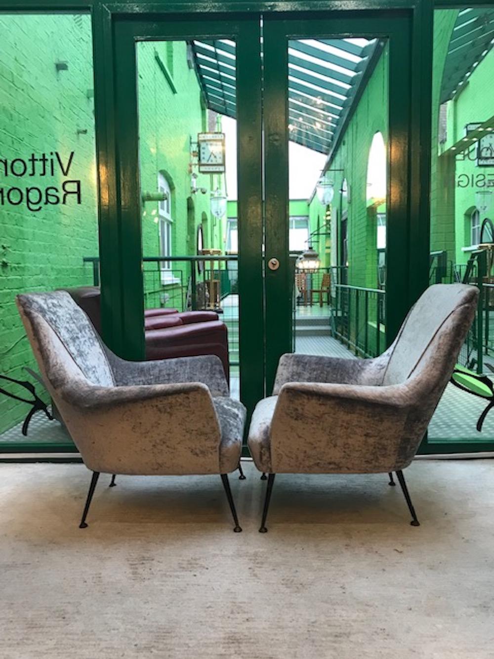 1950s Italian pair of armchairs attributed to Cassina.