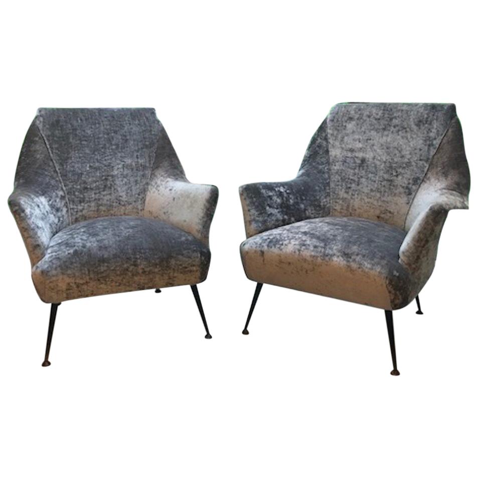 1950s Italian Pair of Armchairs For Sale