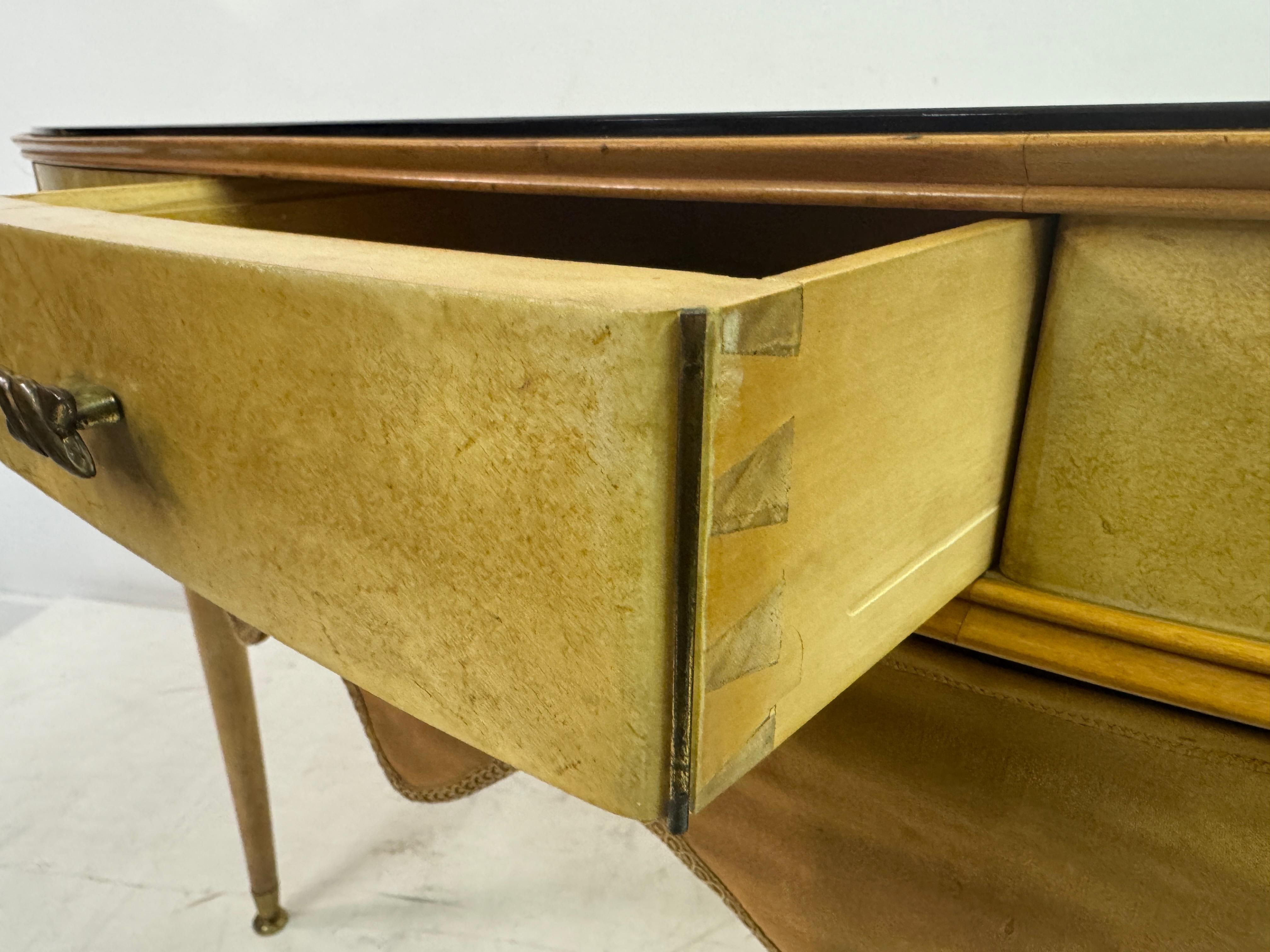 1950s Italian Parchment Console or Dressing Table 6