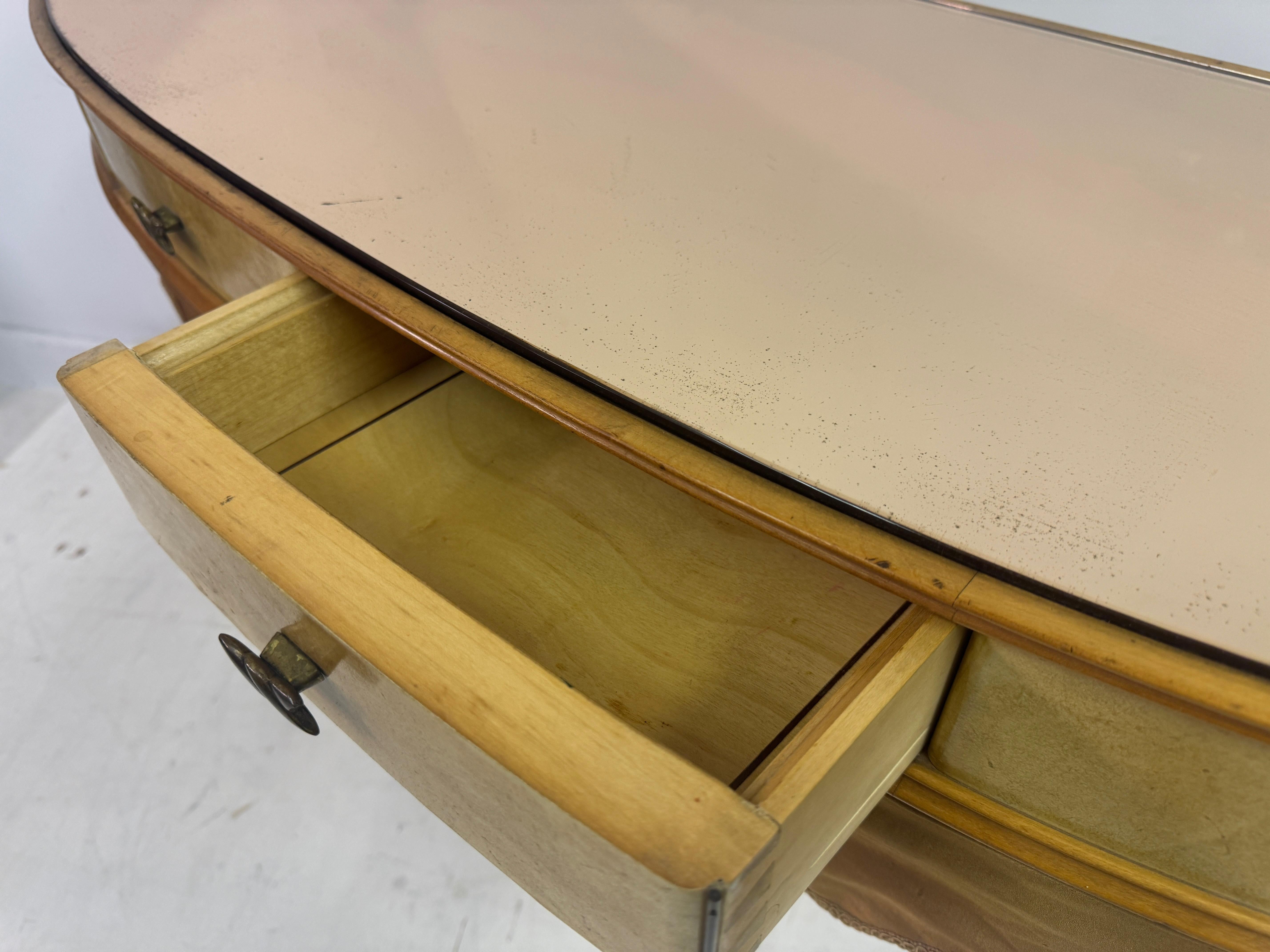 1950s Italian Parchment Console or Dressing Table 7