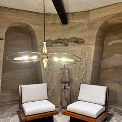 1950s Italian Pendant Five Arm Chandelier Sputnik Style of Stilnovo