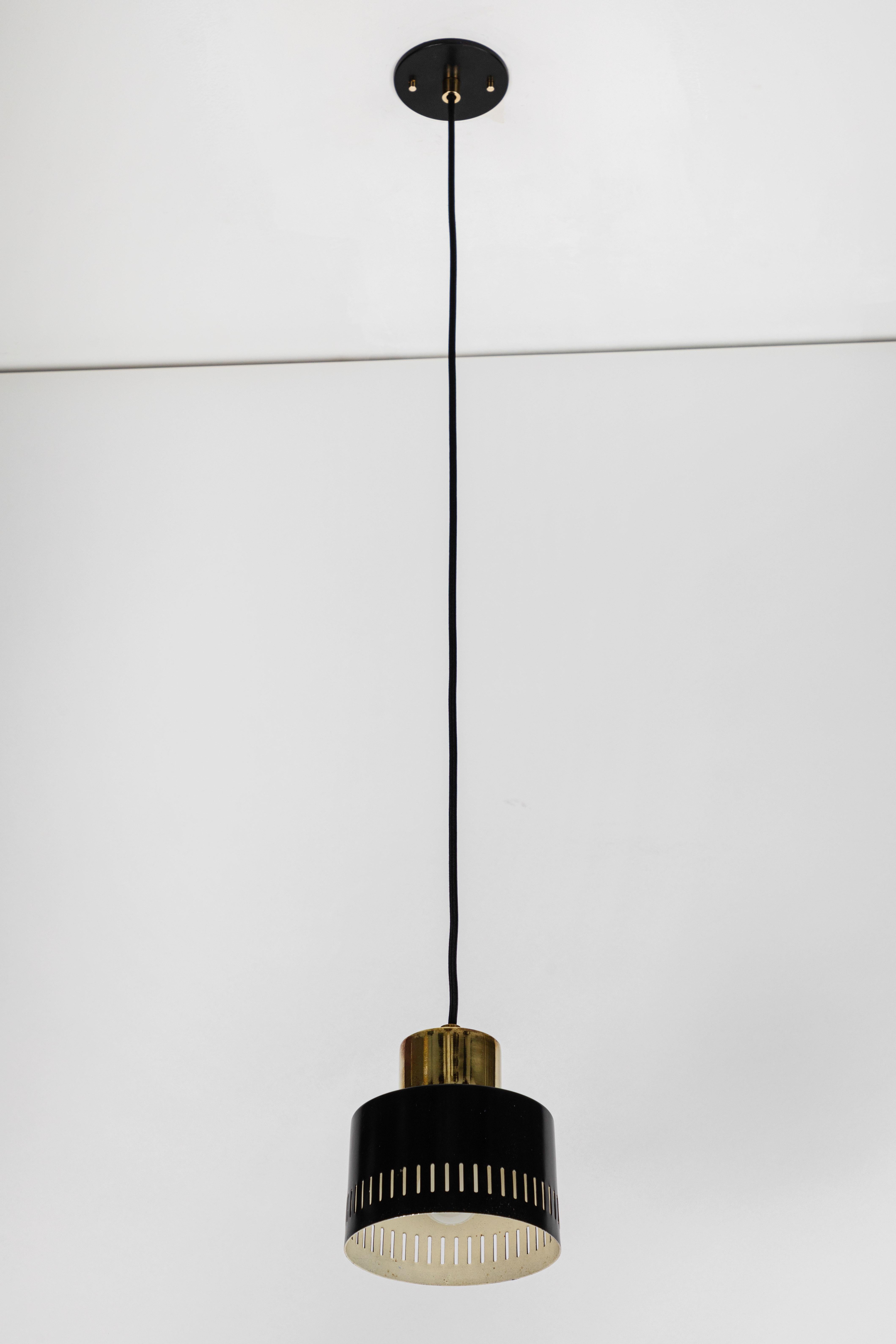 1950s Italian Pendant in Black and Brass Attributed to Stilnovo 3