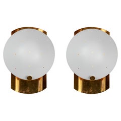 1950s Italian Perforated Sconces in the Manner of Gino Sarfatti 1950s Italian Perforated Sconces in the Manner of Gino Sarfatti