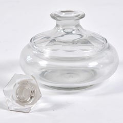 Midcentury Italian cut glass perfume bottle, decanter or vanity accessory, 1950s