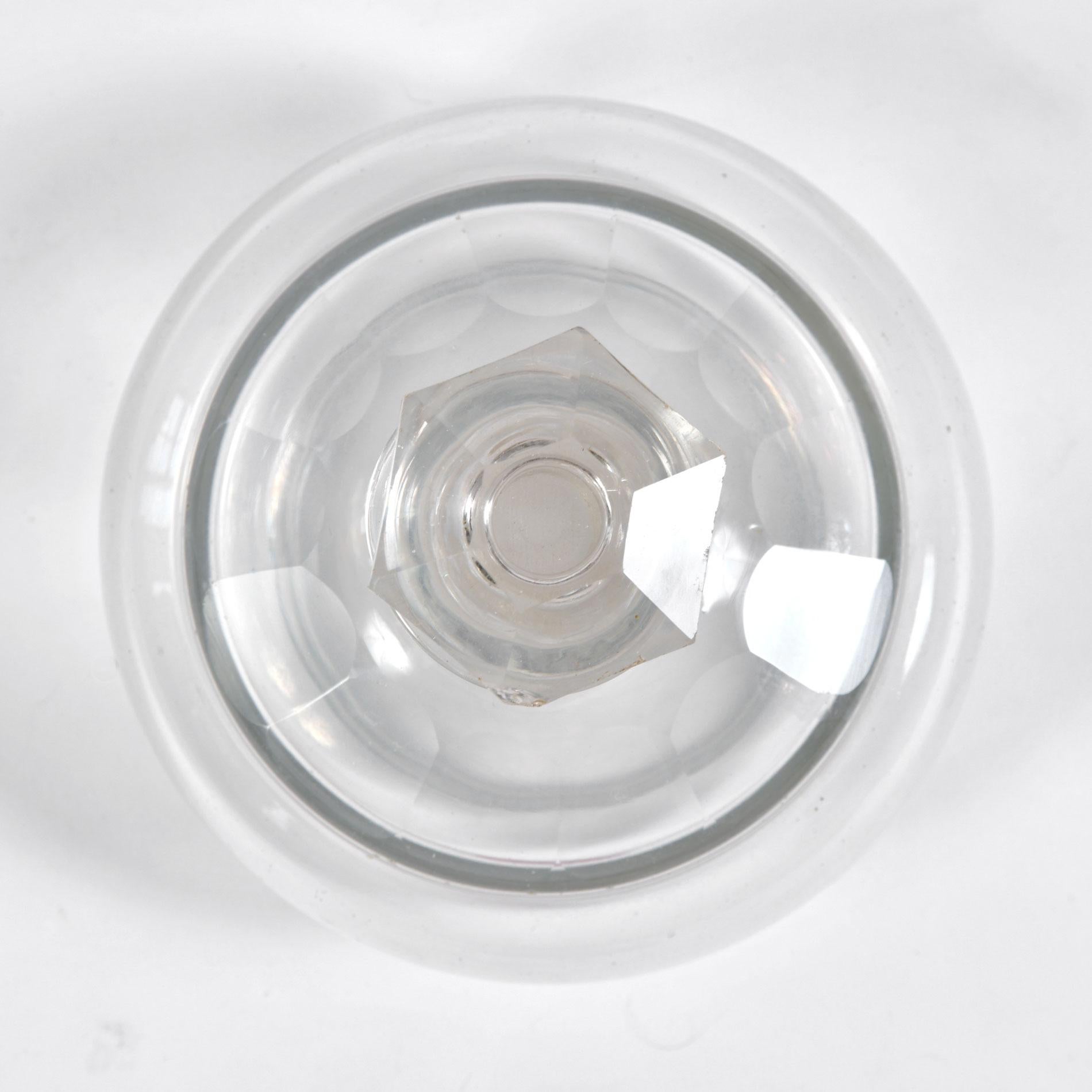 Italienische Parfümflasche aus geschliffenem Glas, Dekanter oder Eitelkeits-Accessoire aus der Mitte des Jahrhunderts, 1950er Jahre im Angebot 1