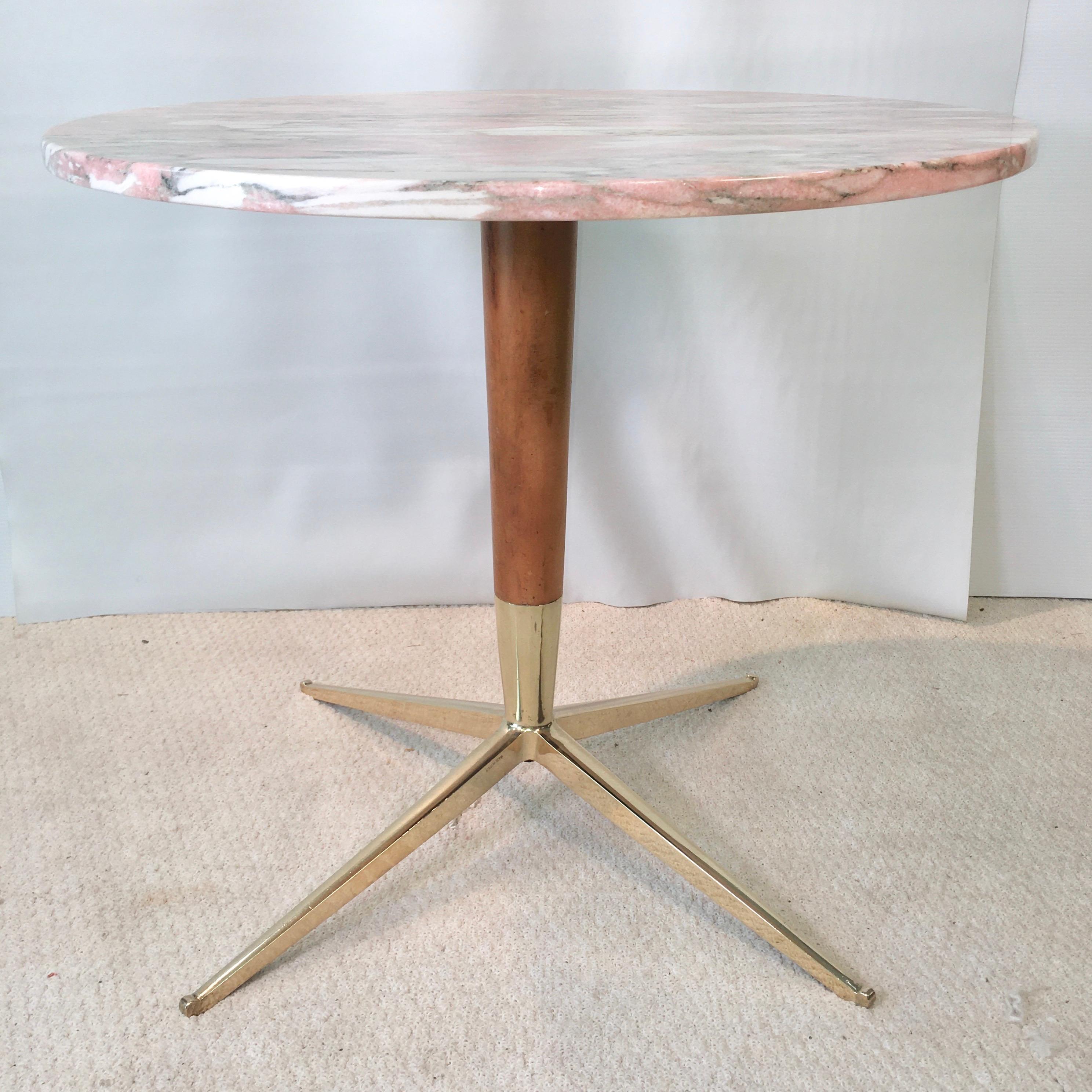 pink pedestal table