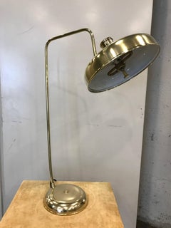 1950s Italian Polished Brass Desk Lamp