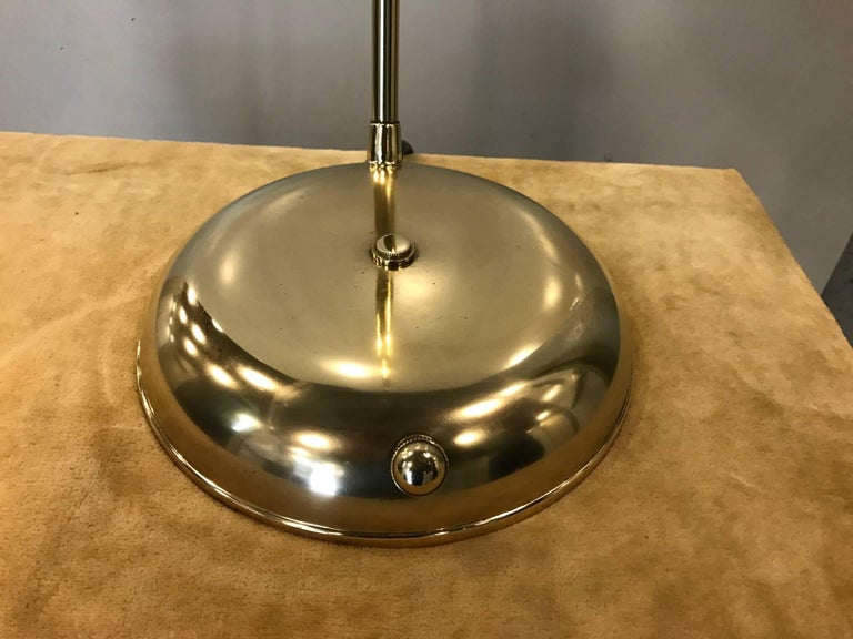 1950s Italian Polished Brass Desk Lamp For Sale 1