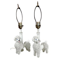 1950s Italian Poodle Dog Lamps Vintage Modern Italy