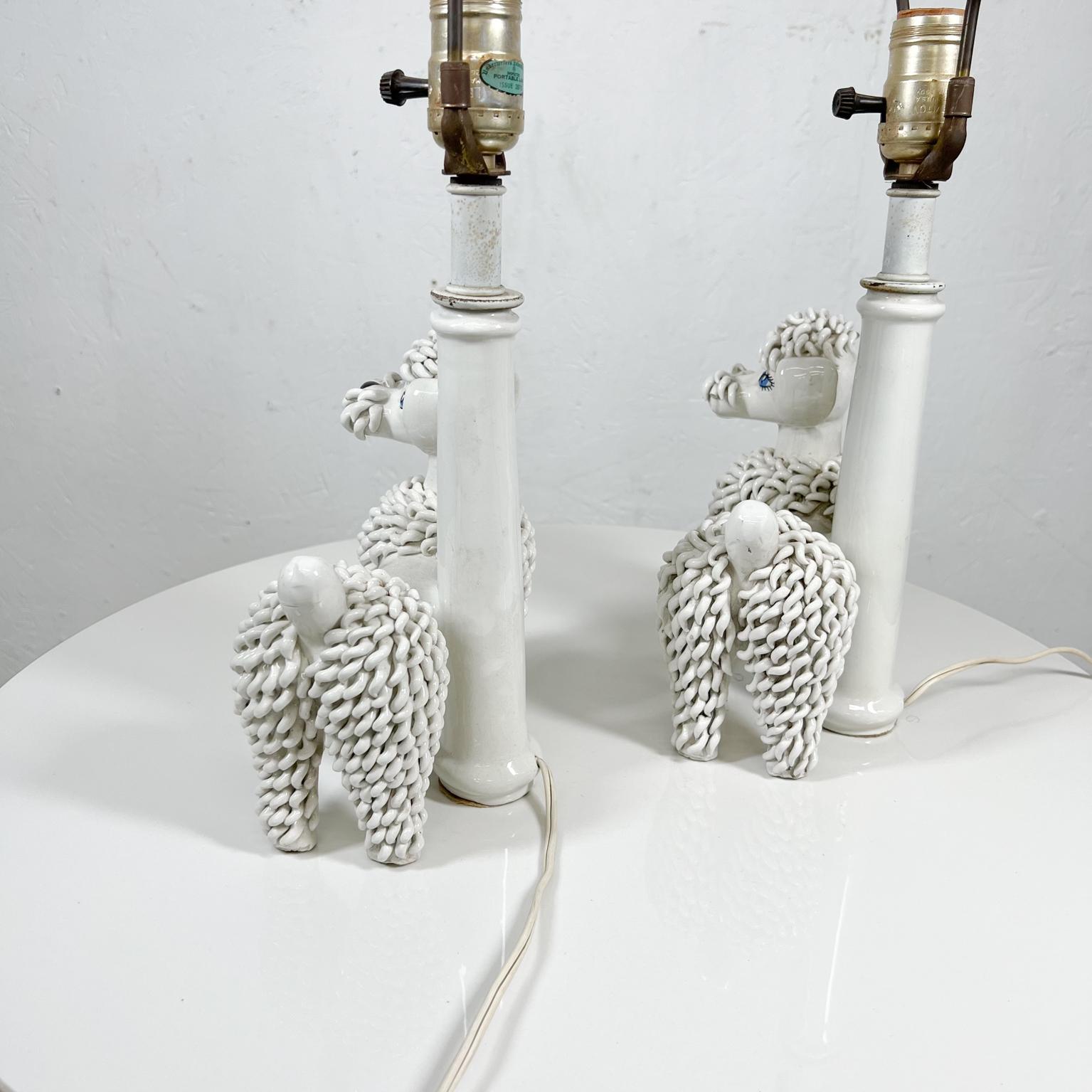 Mid-20th Century 1950s Italian Poodle Dog Lamps Vintage Modern Italy