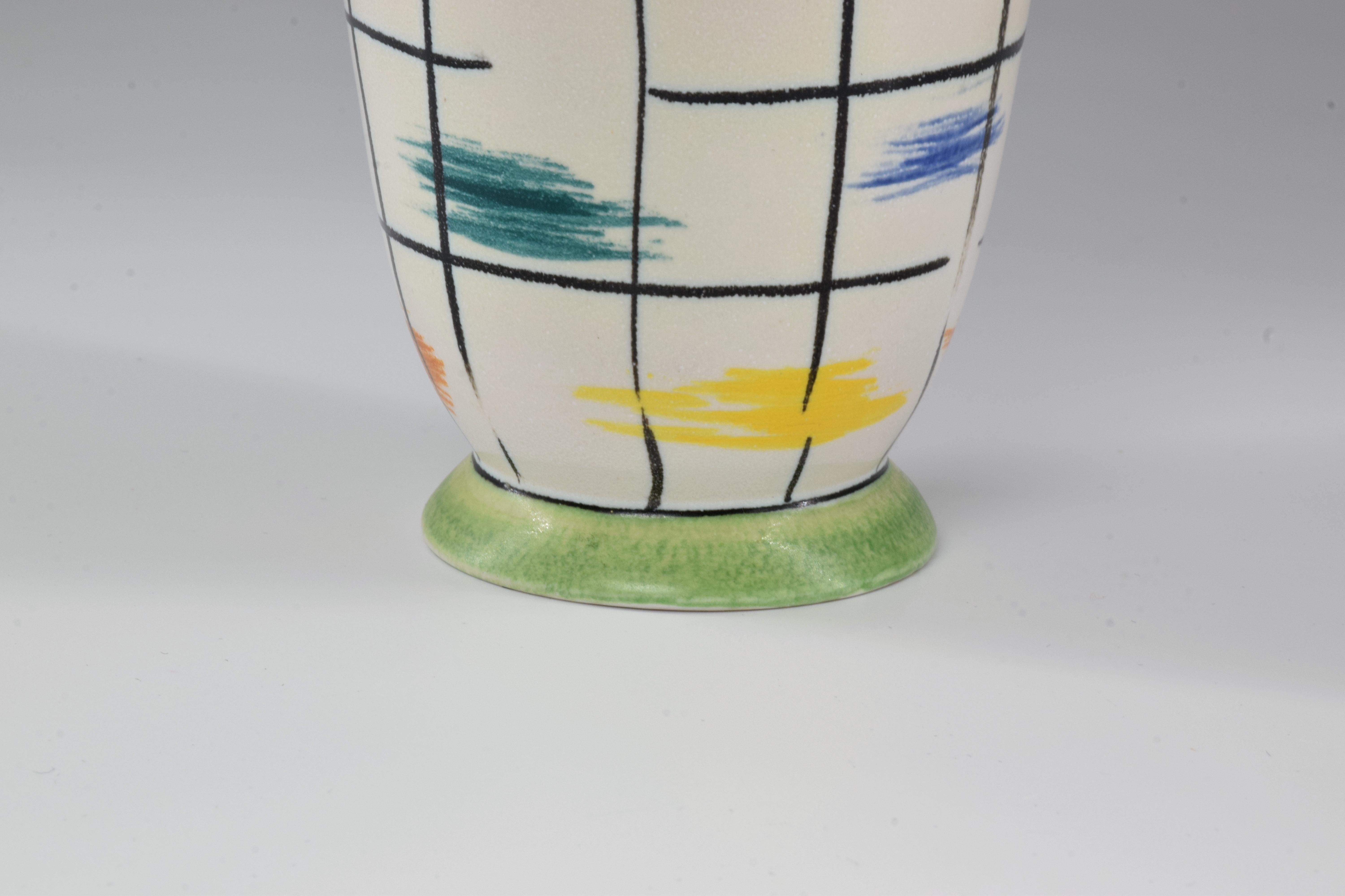 1950s Italian Pucci Umbertide Colorful Ceramic Vase In Good Condition In Paris, FR