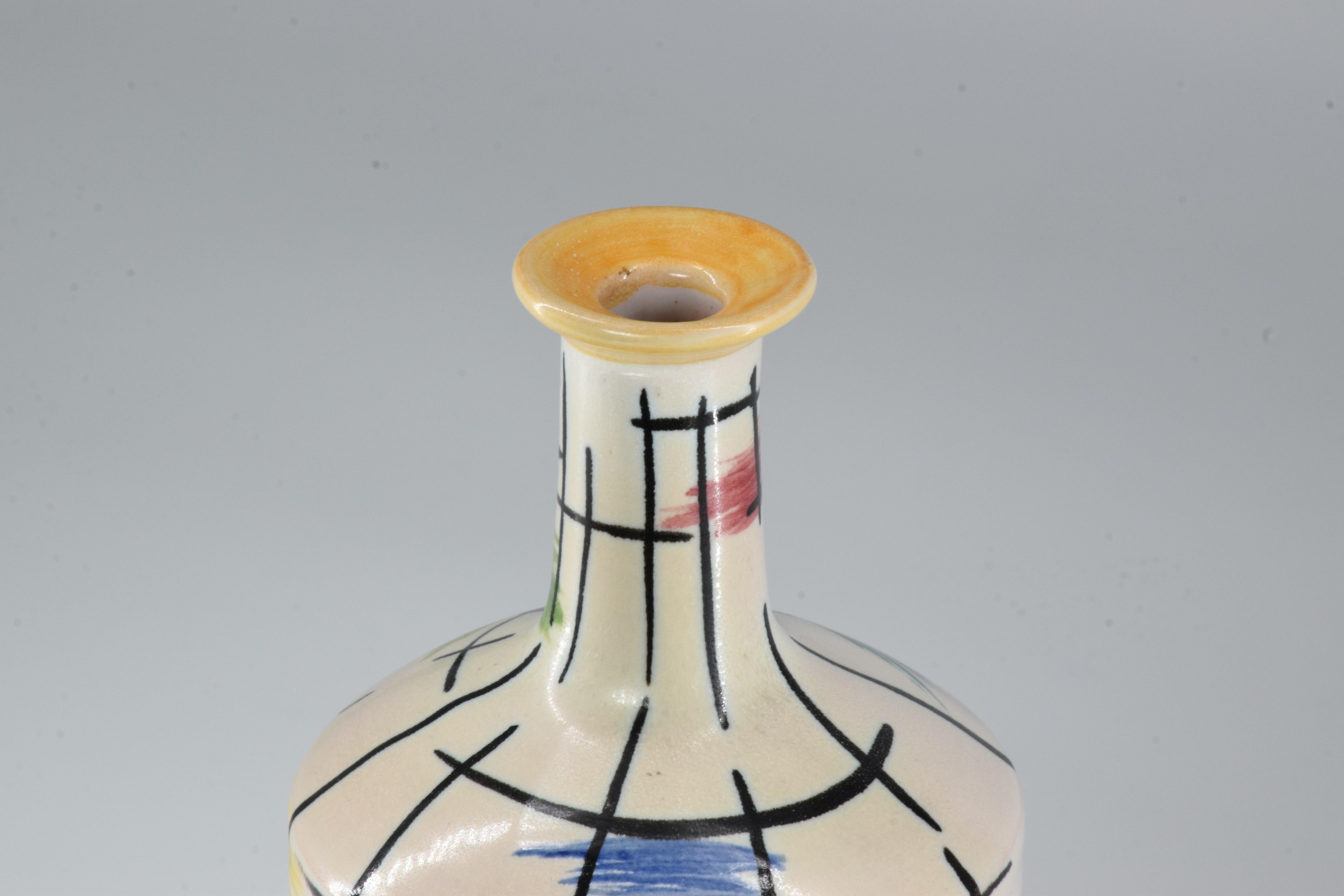 1950s Italian Pucci Umbertide Colorful Ceramic Vase 1