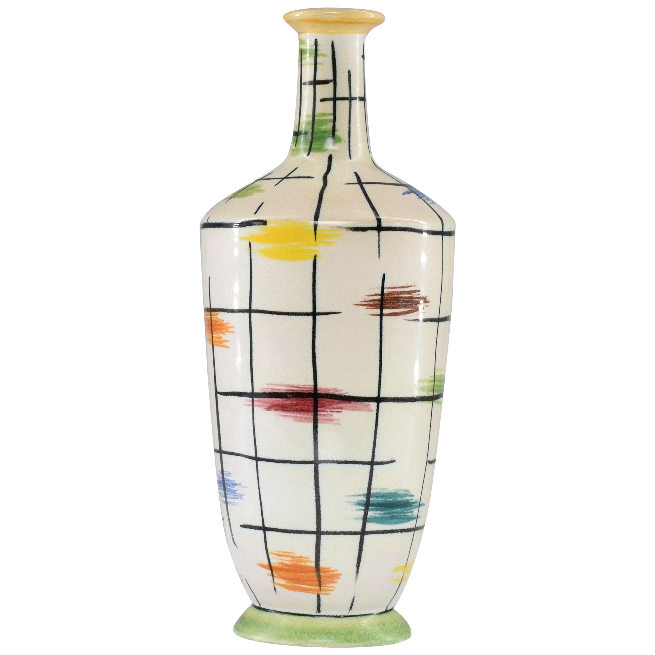 1950s Italian Pucci Umbertide Colorful Ceramic Vase