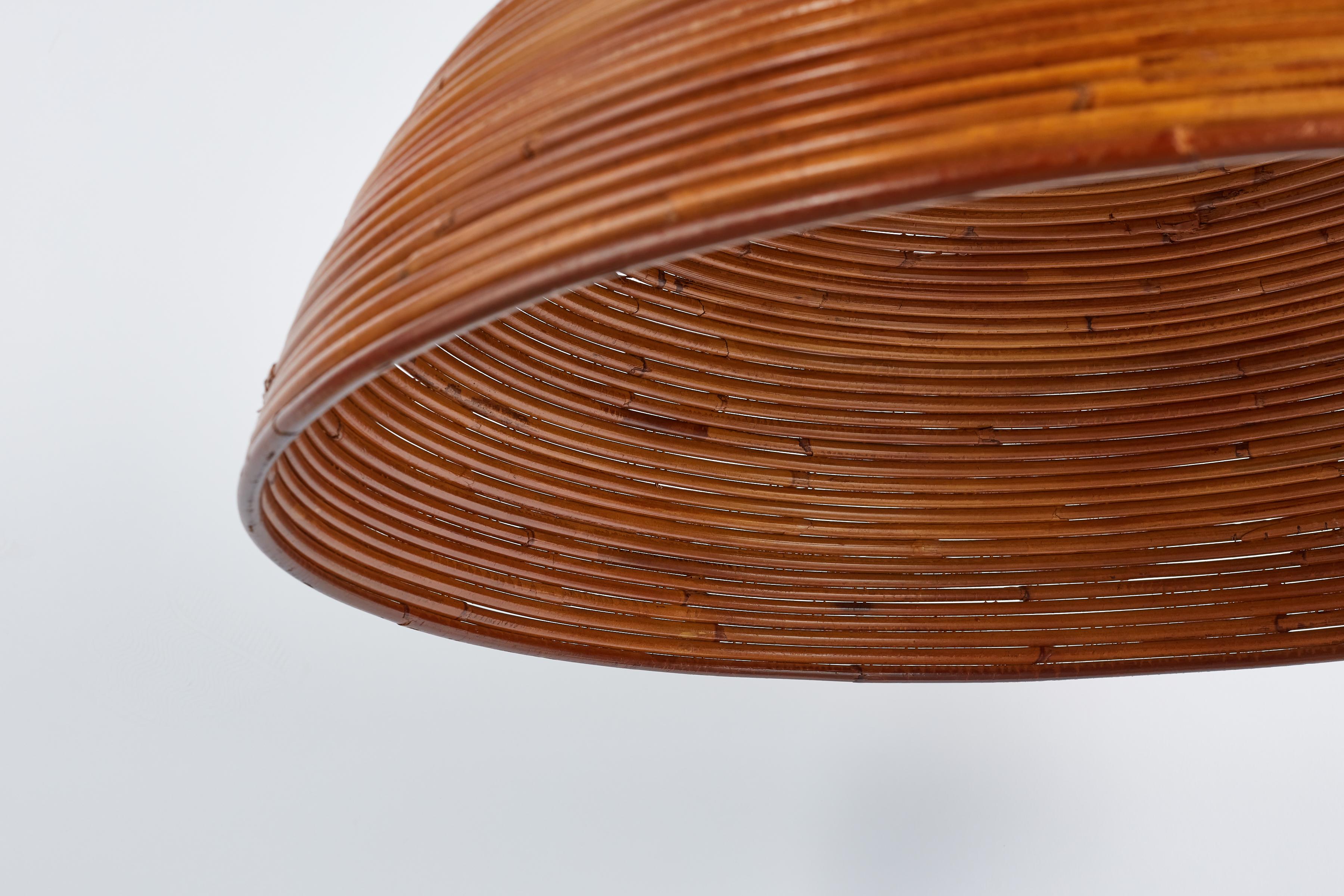 1950's Italian Rattan Pendant For Sale 6