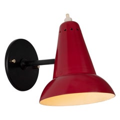 1950s Italian Red Articulating Sconce Attributed to Gino Sarfatti