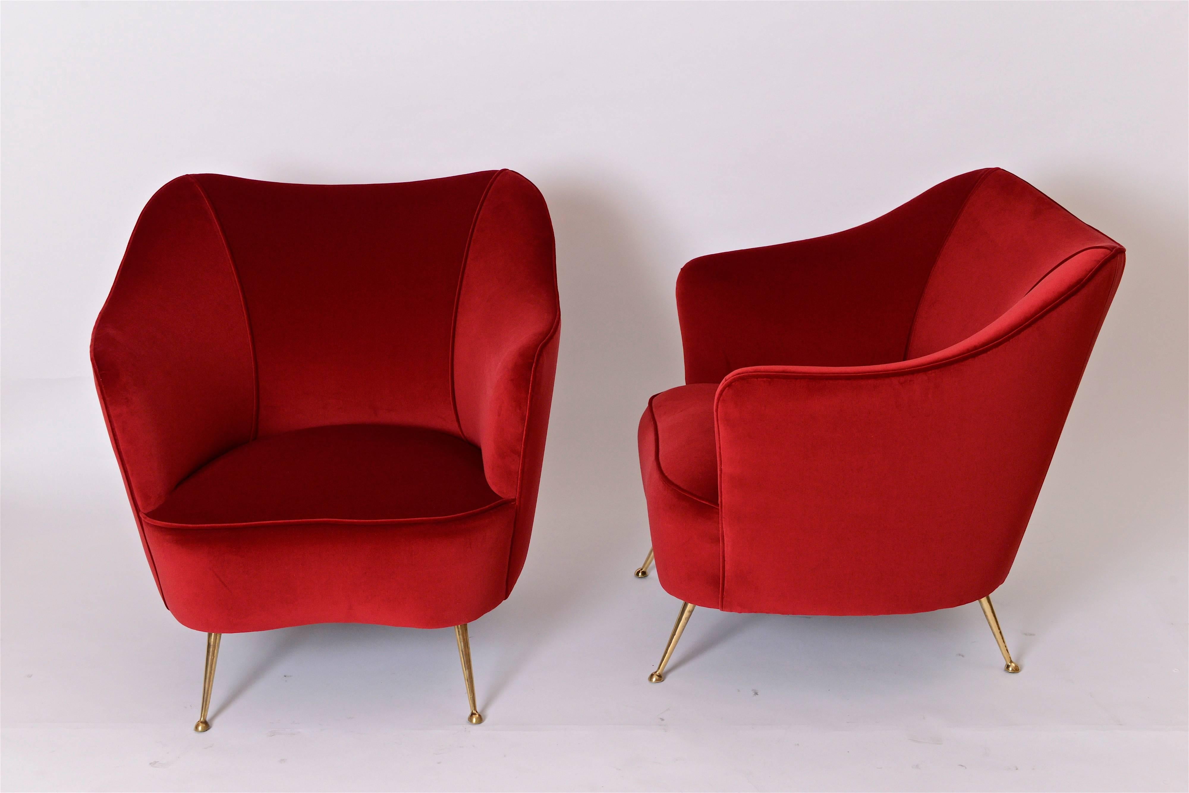 1950s Italian Red Lounge Suite In Excellent Condition In London, GB
