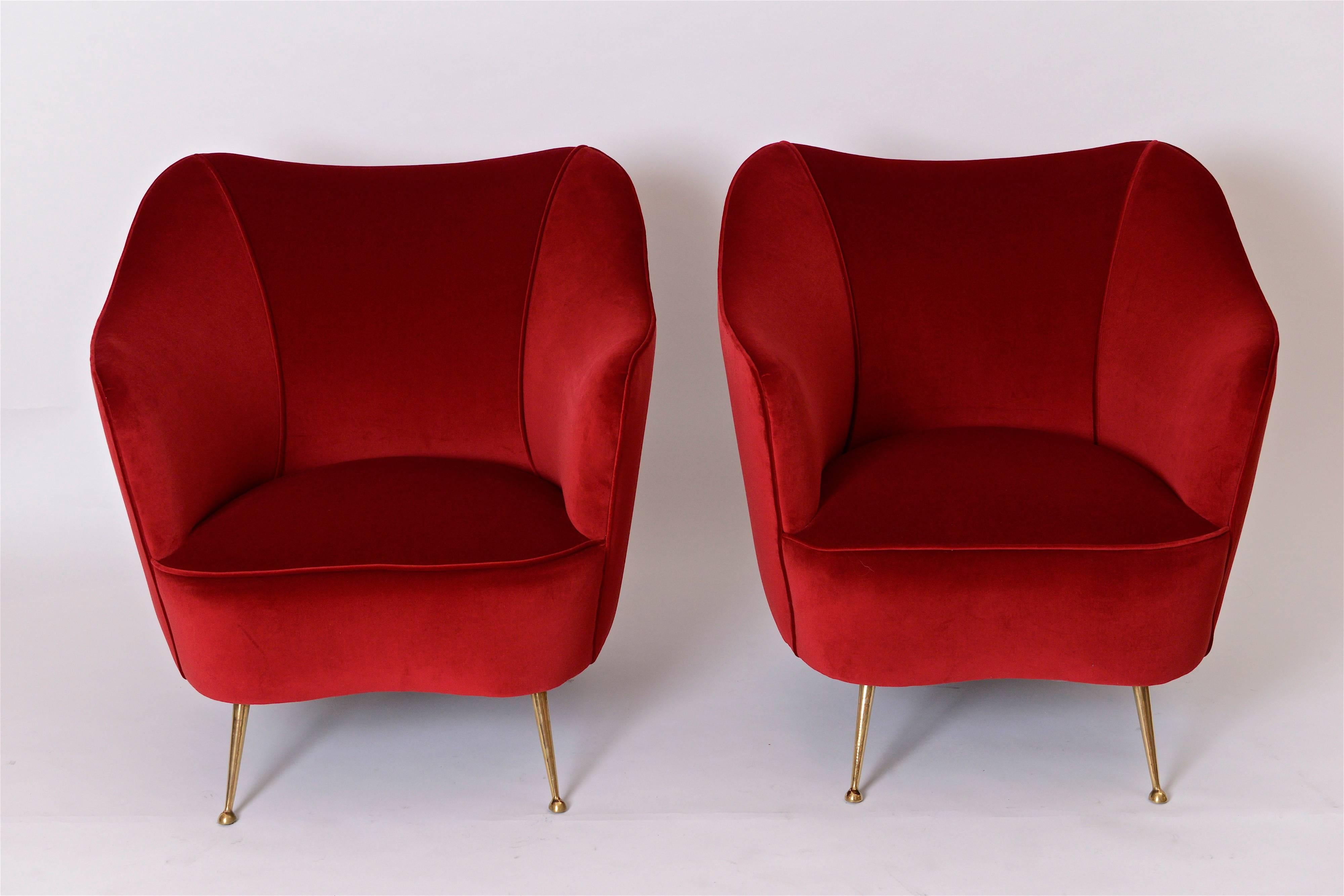 Mid-20th Century 1950s Italian Red Lounge Suite