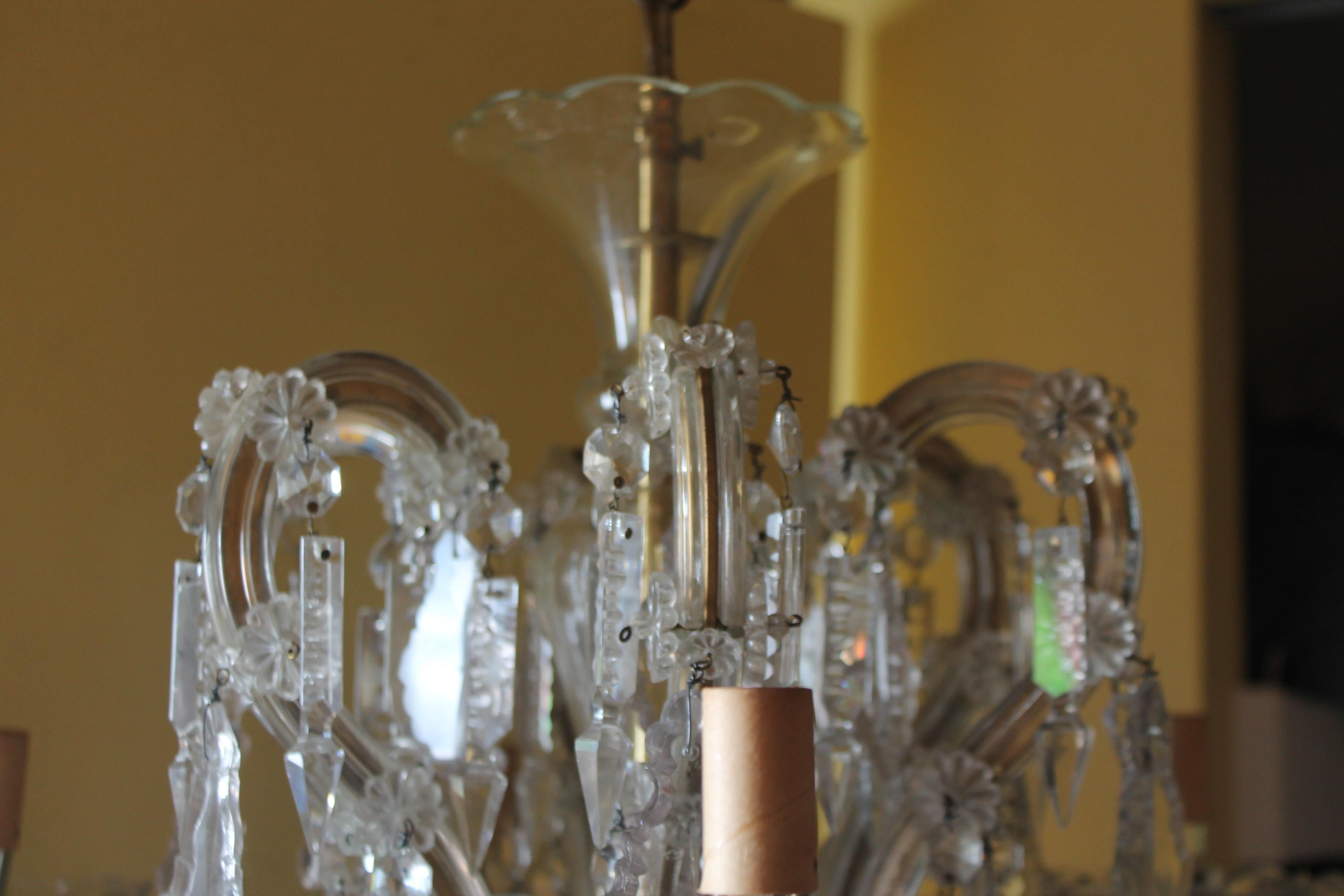 1950s Italian Regency Crystal Luxurious Marie Therese 