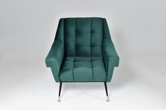Fauteuil mi-séculaire italien restauré des années 1950