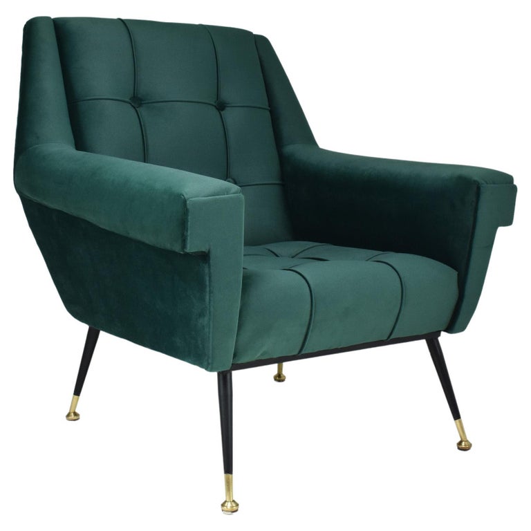 1950's Italian Restored MidCentury Armchair For Sale at 1stDibs