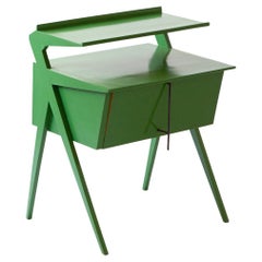 1950s Italian Restyled Little Green Lacquered Sideboard 
