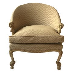 1950s Italian Rope and Tassel Painted Armchair