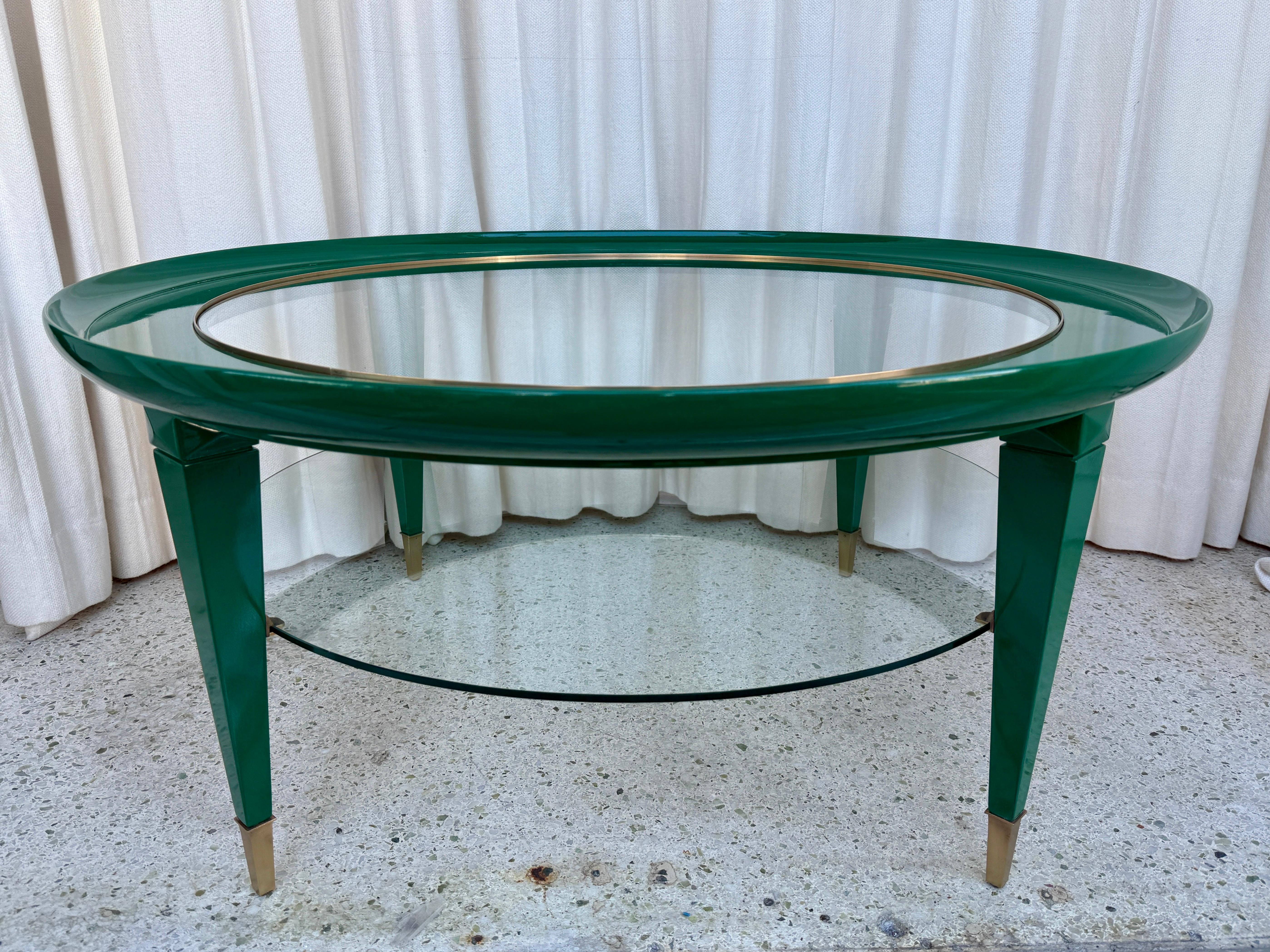 Italienischer runder zweistöckiger Cocktailtisch aus den 1950er Jahren im Angebot 8