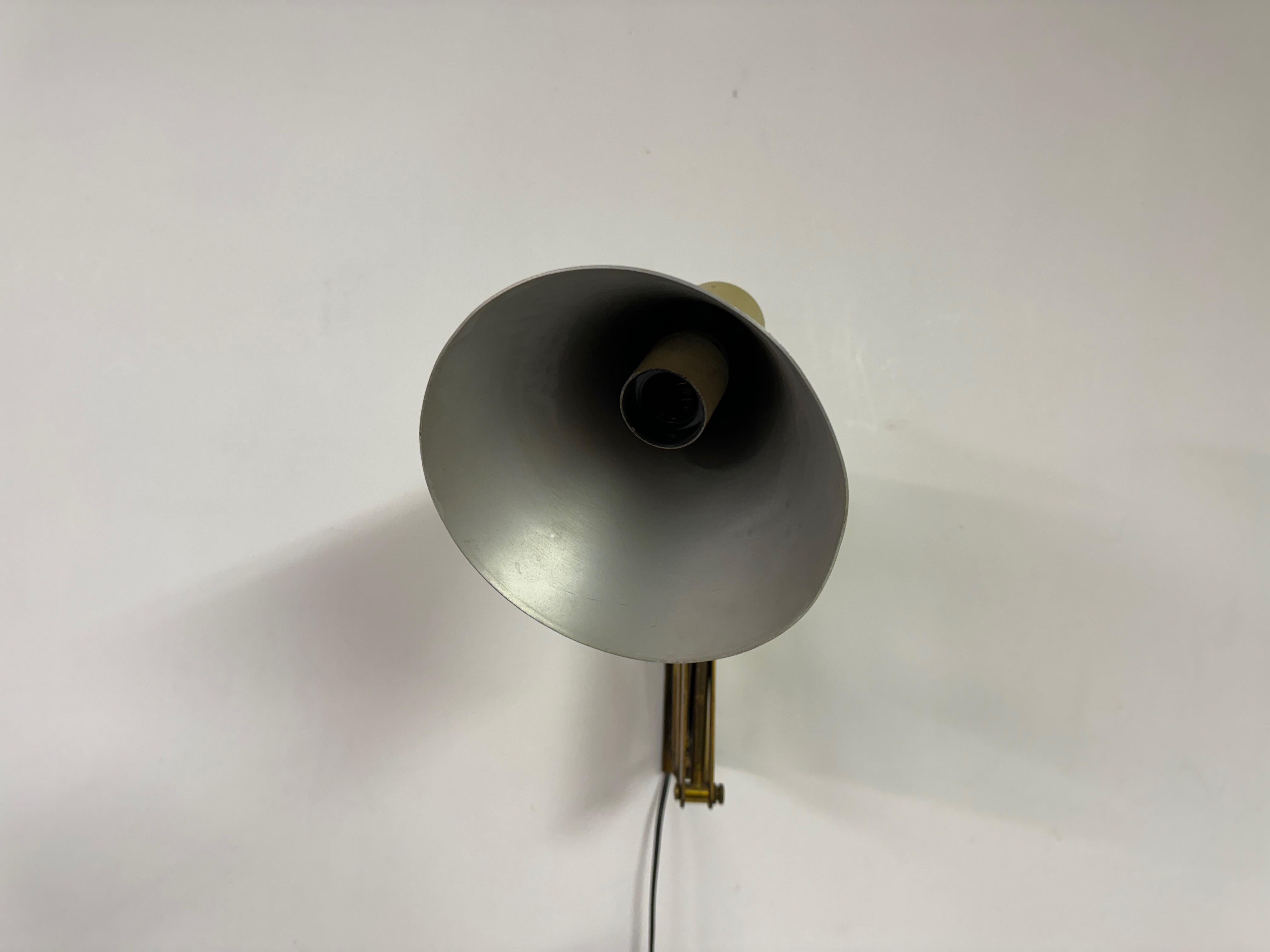 Mid-Century Modern 1950s Italian Scissor Concertina Industrial Wall Lamp For Sale