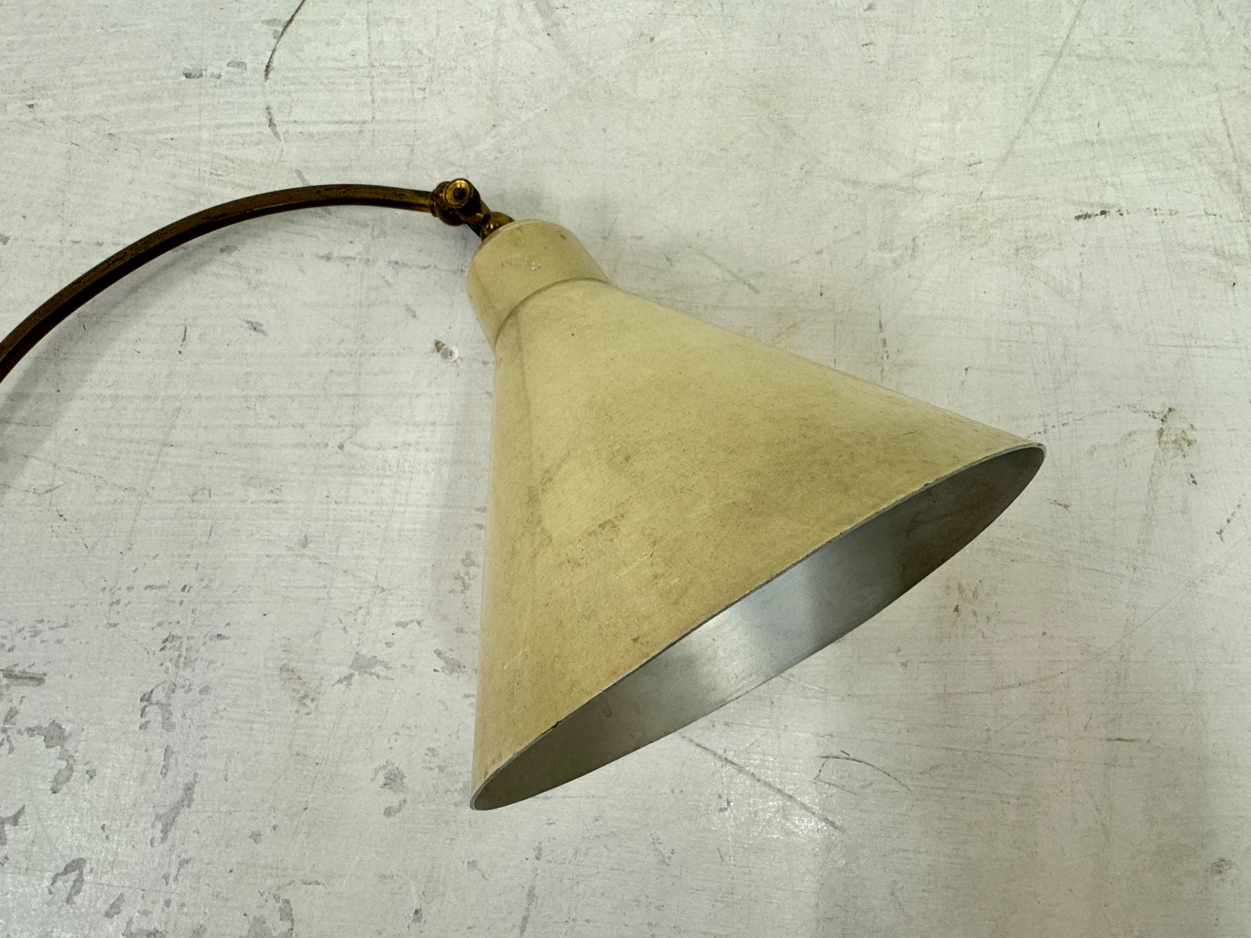 20th Century 1950s Italian Scissor Concertina Industrial Wall Lamp For Sale