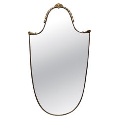 1950
s Italian Shield Style Curvilinear Mirror