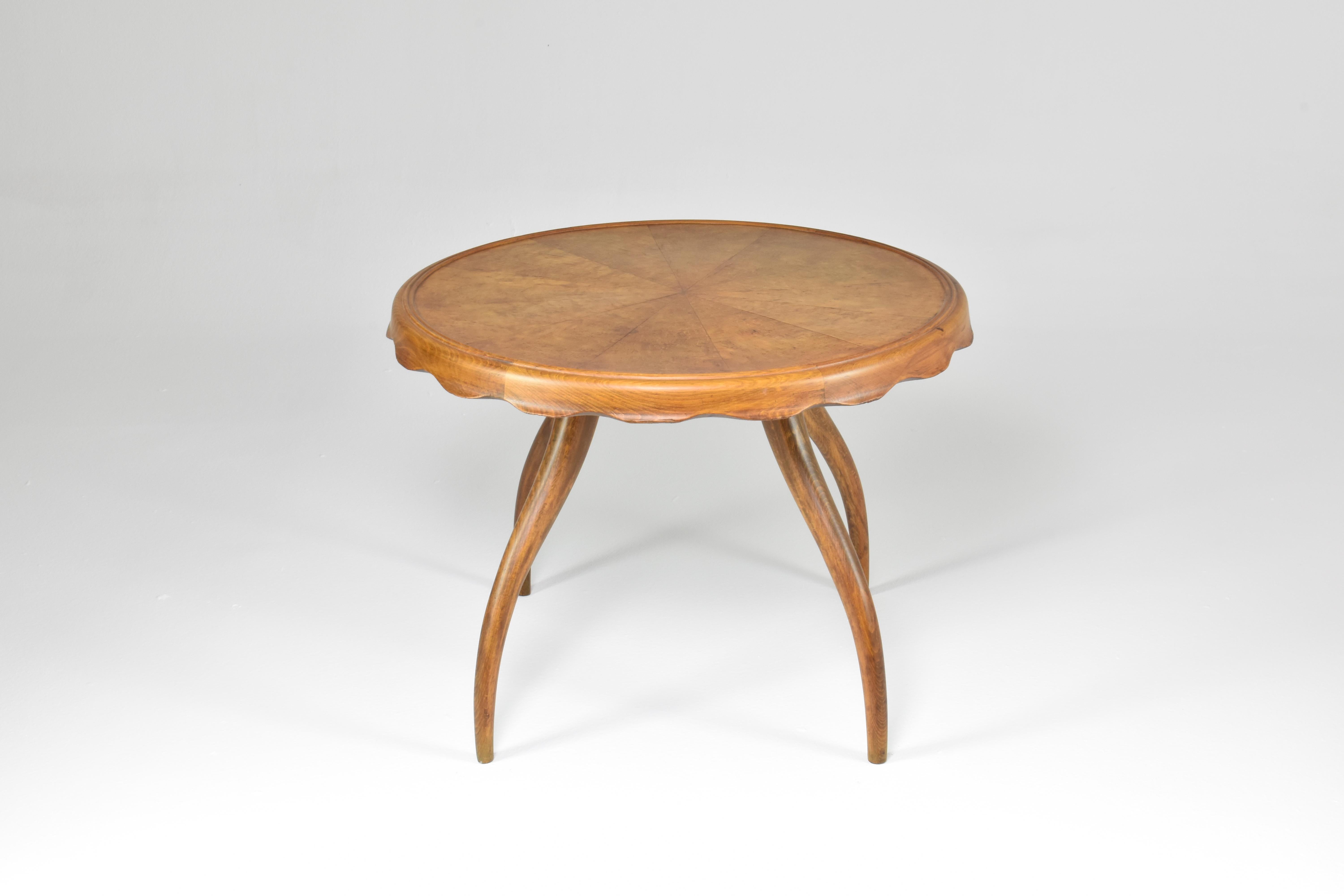 Wood 1950's Italian Side Table by Osvaldo Borsani 